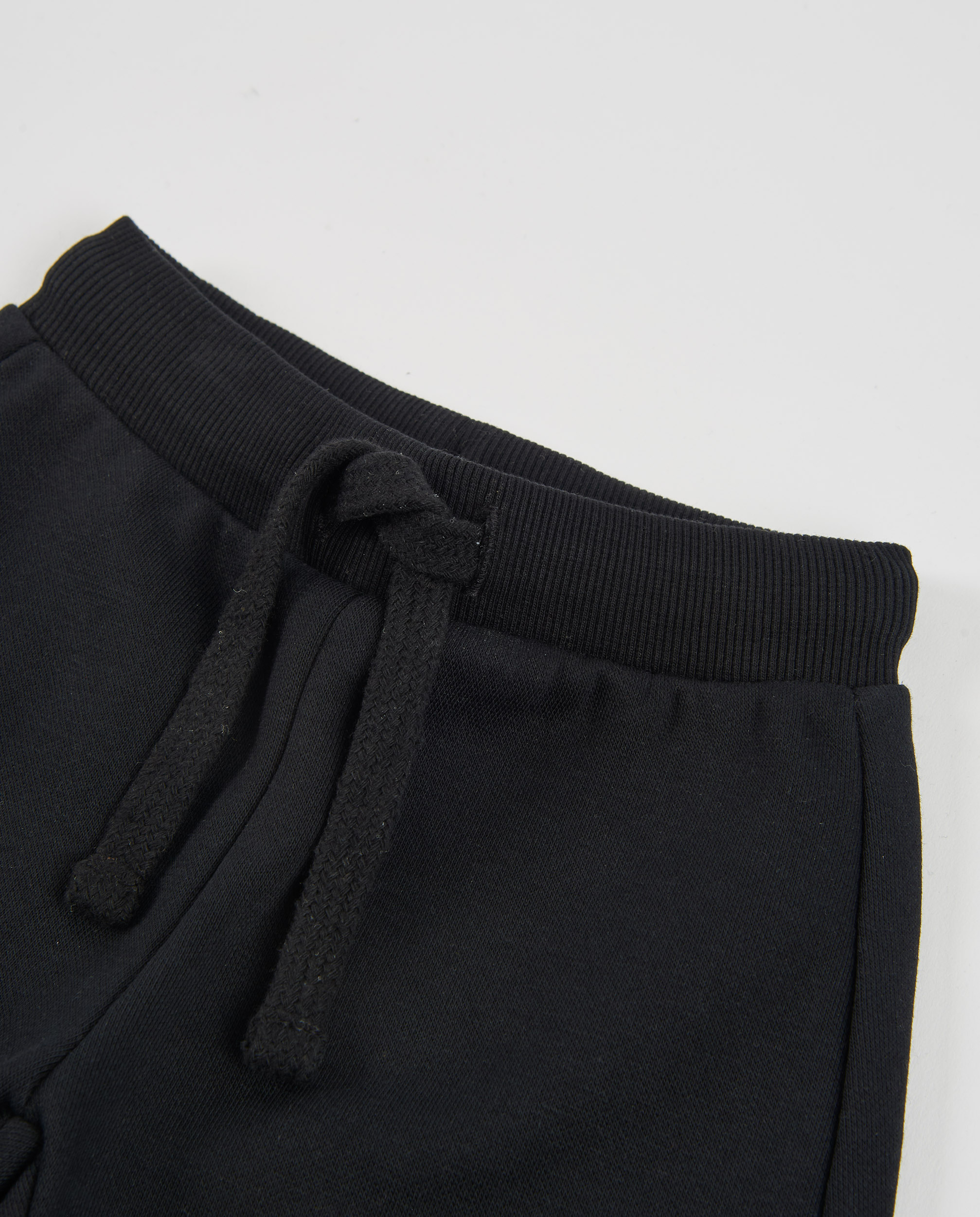 Calças Infantil de Felpa com Cintura Elástica Preto-3