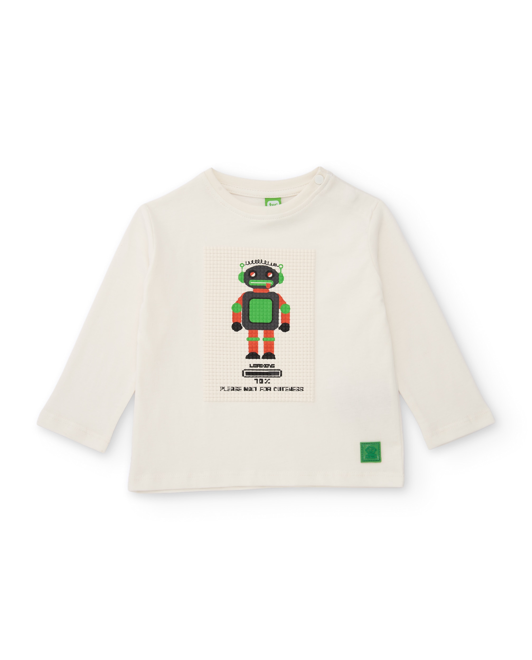 Imagem 0 de T-shirt Infantil de Malha com Estampado de Robot