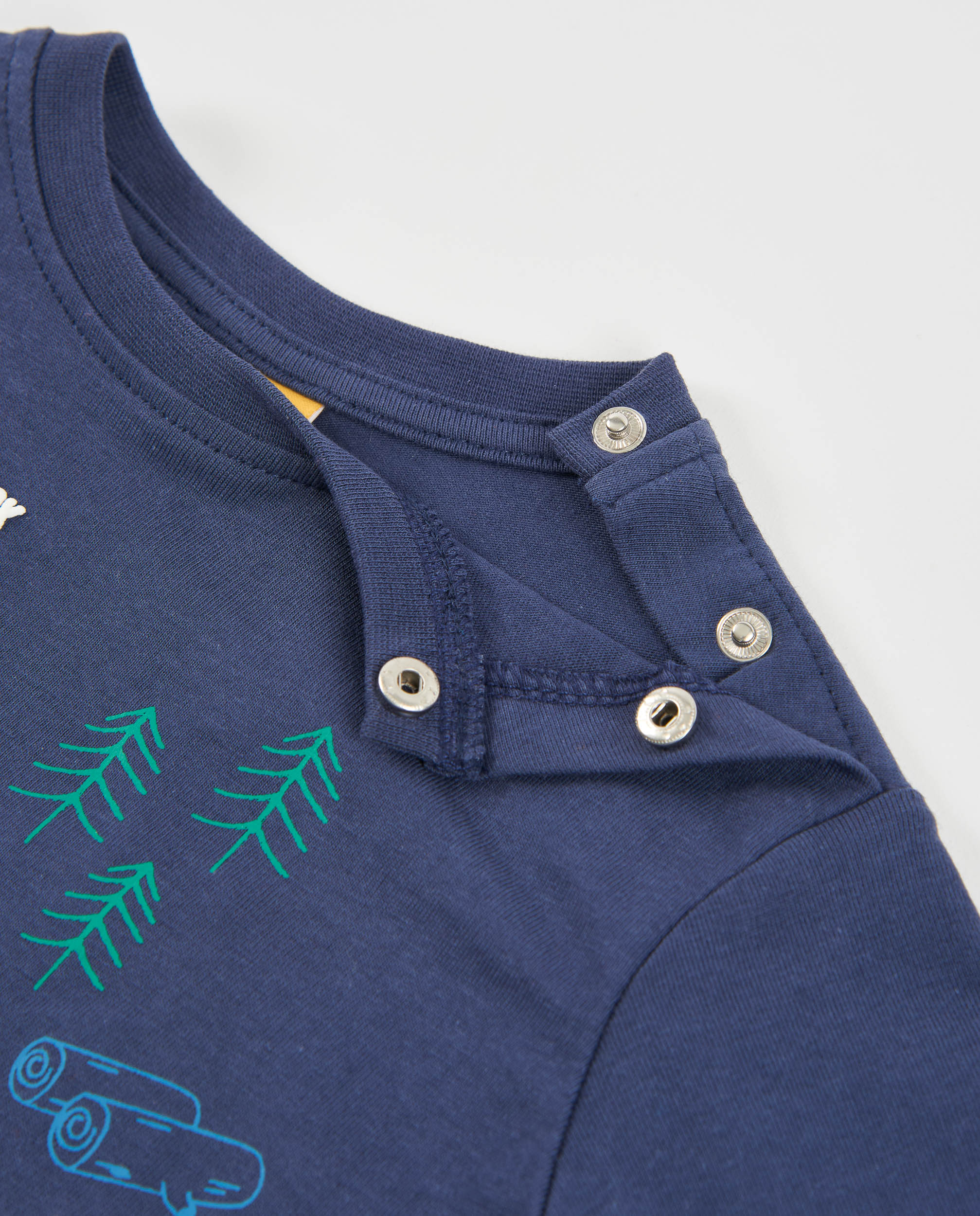 T-shirt Infantil de Malha com Manga Comprida e Estampado de Aventura Azul-marinho-3