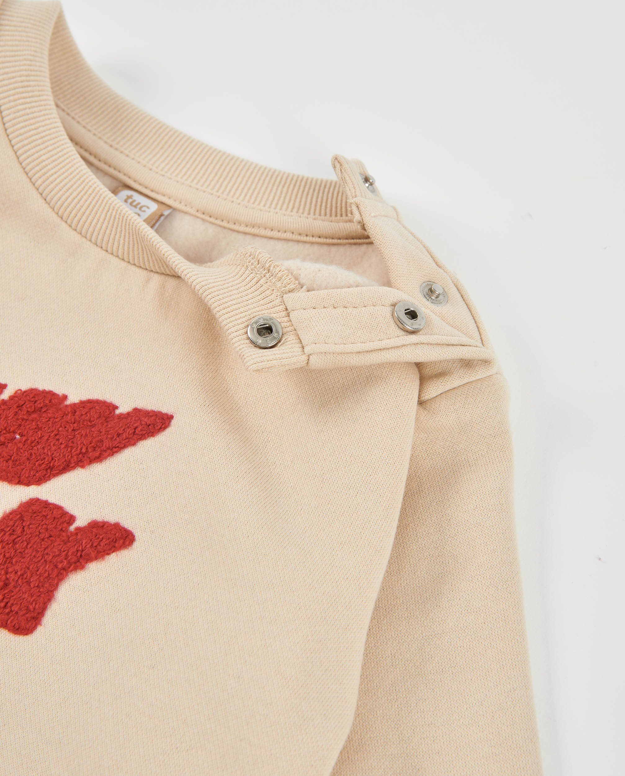 Sweatshirt Infantil de Felpa com Estampado Gráfico Cru-3