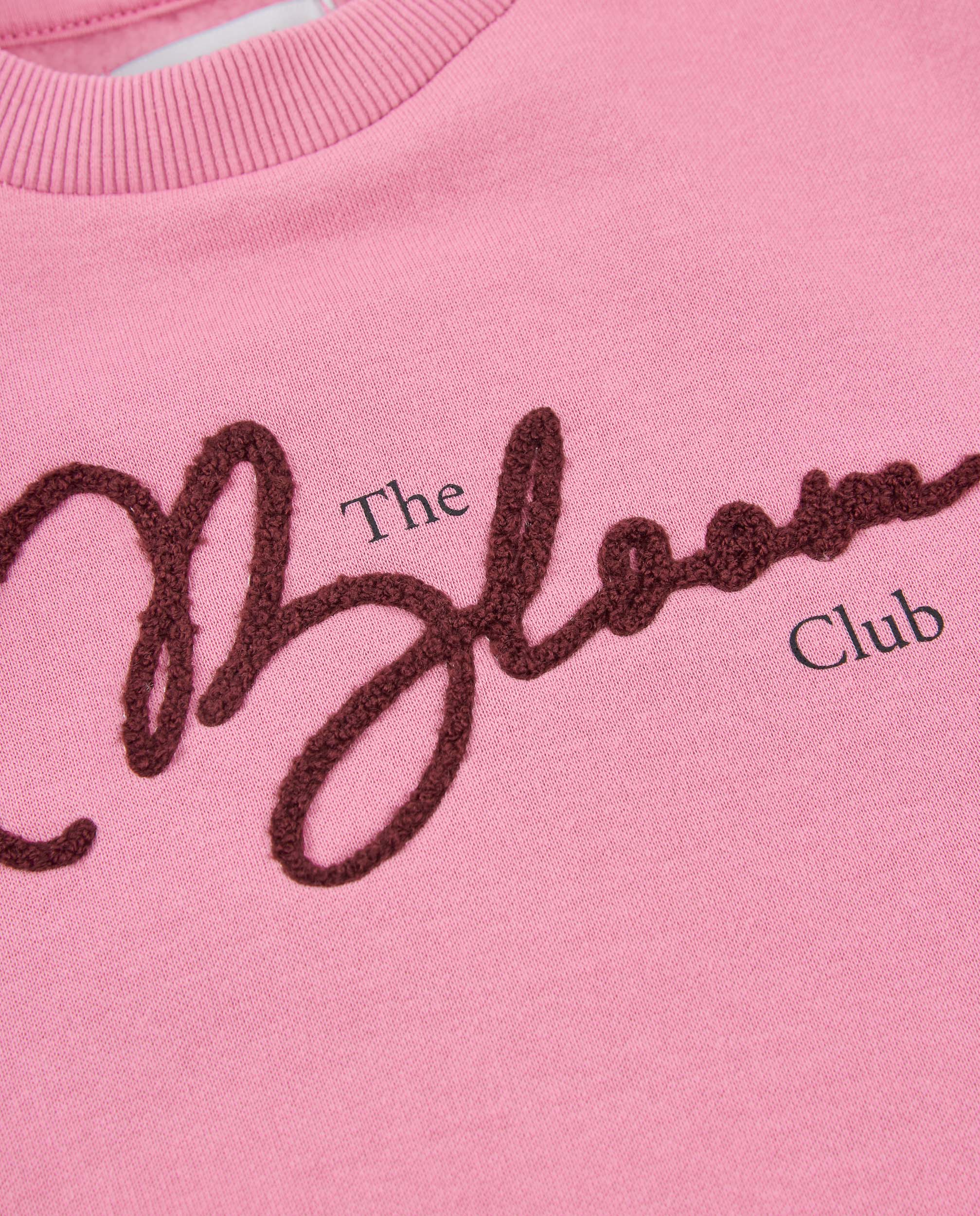 Sweatshirt Infantil de Felpa com Logo Bordado e Punhos Canelados Rosa-4