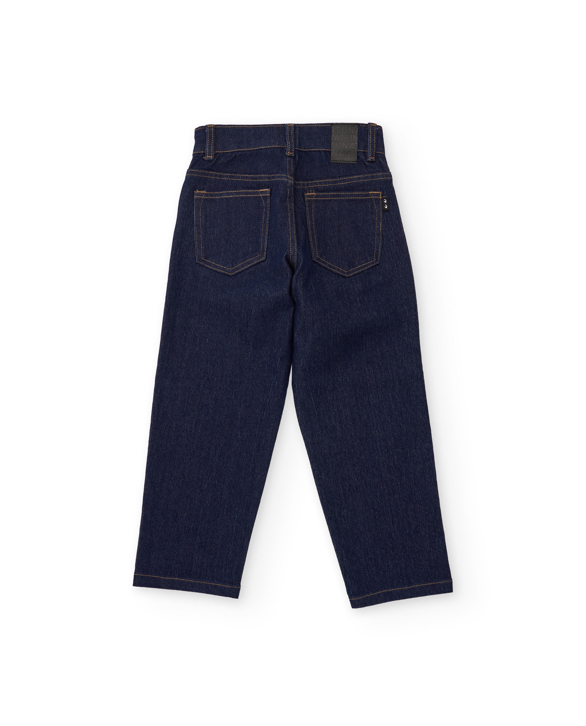 Jeans Infantil com Corte a Direito e Cinco Bolsos Azul denim-2