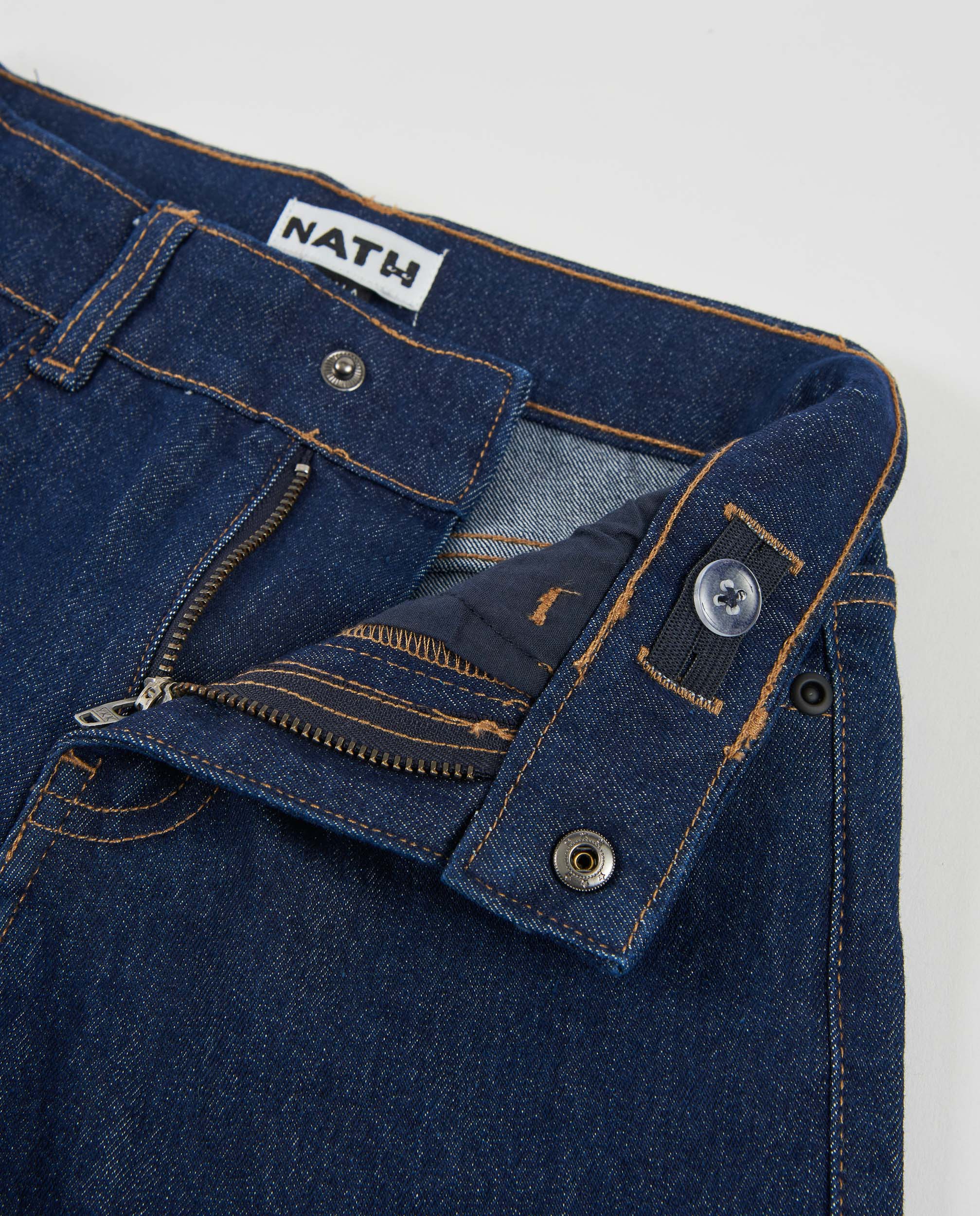 Jeans Infantil com Corte a Direito e Cinco Bolsos Azul denim-3