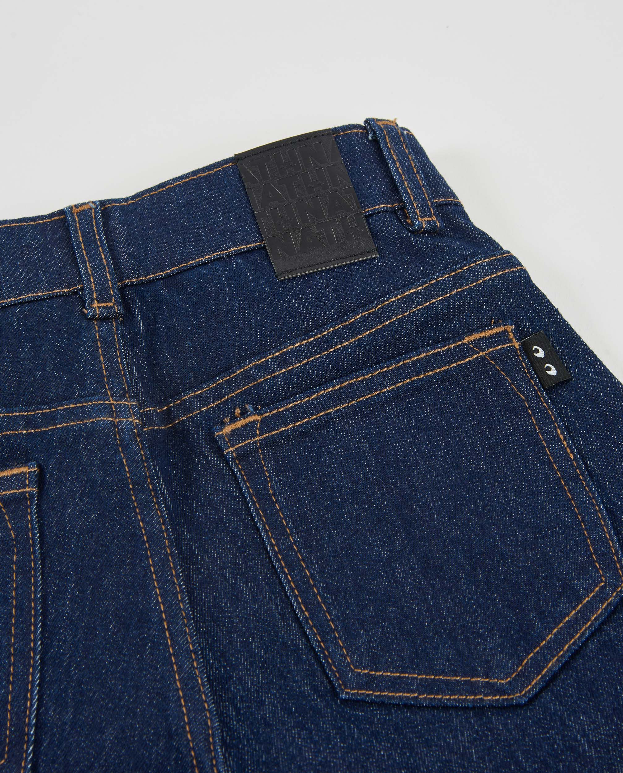 Jeans Infantil com Corte a Direito e Cinco Bolsos Azul denim-4
