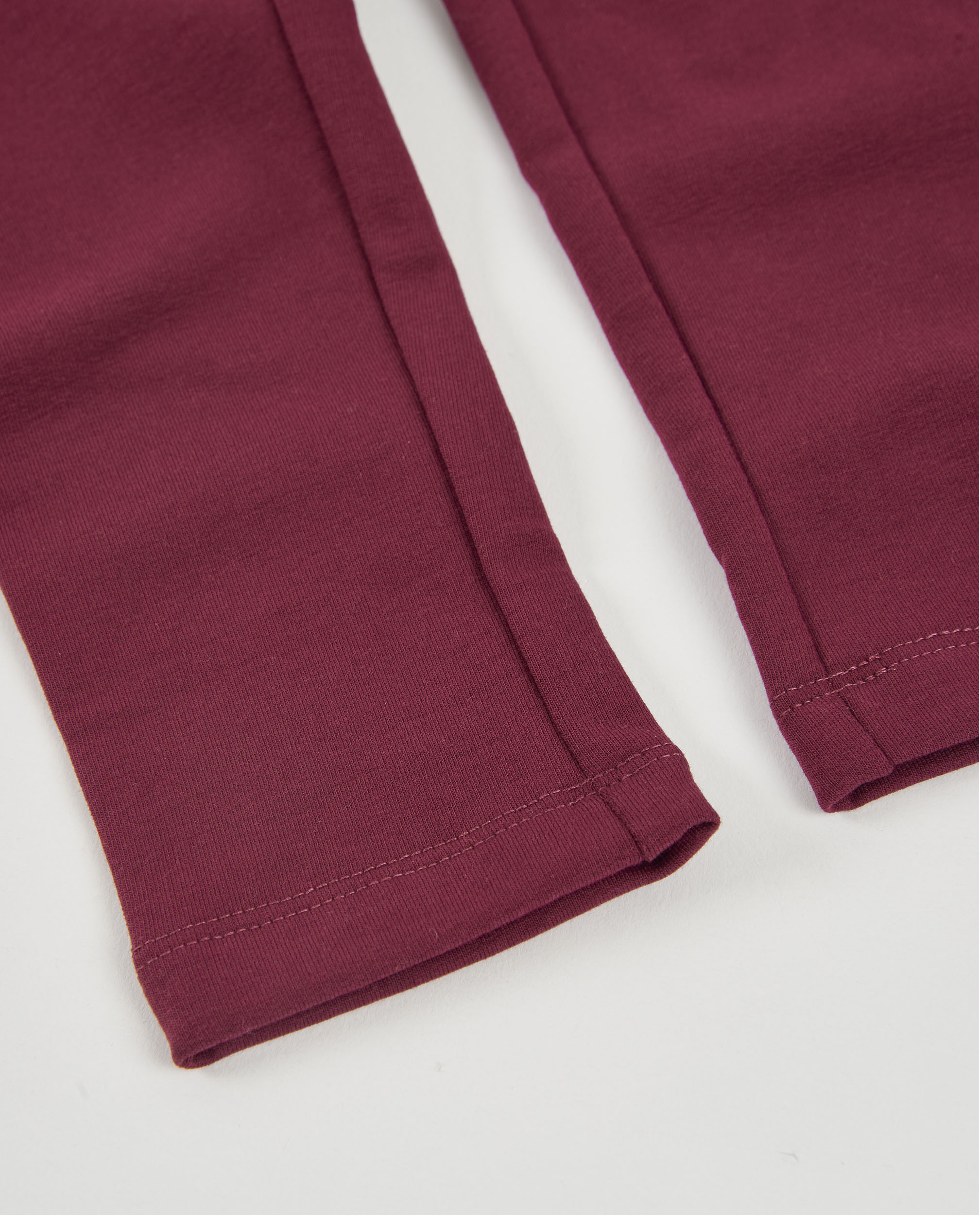 Leggings Infantil de Felpa Compridos com Ajuste Confortável Bordeaux-4