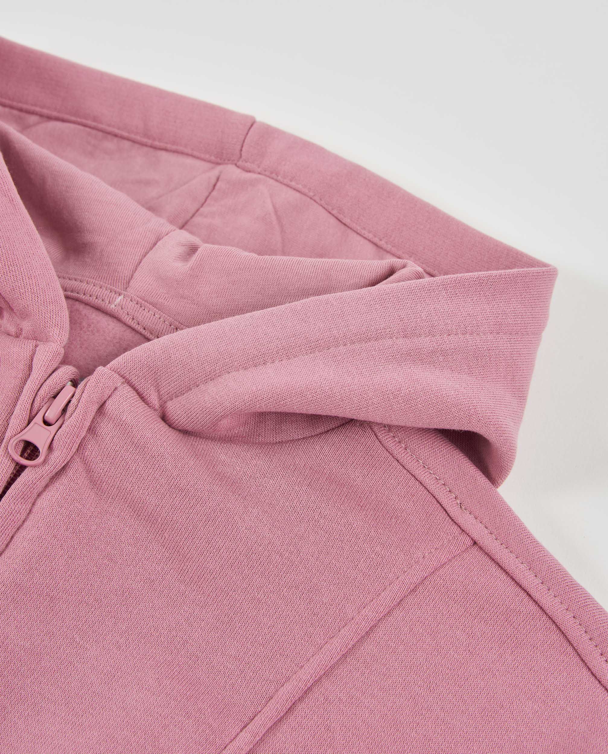 Sweatshirt Infantil de Felpa com Capuz e Fecho Frontal Rosa-3