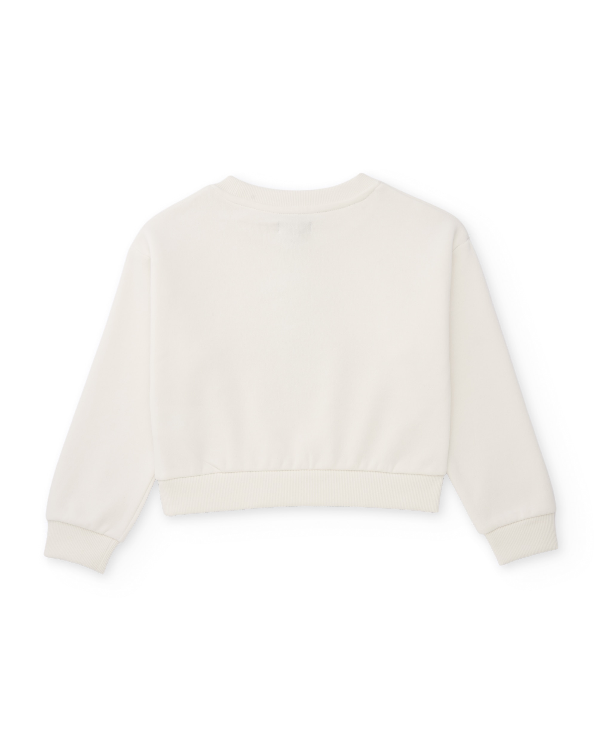 Sweatshirt Infantil de Felpa com Estampado Floral e Corte Relaxado Branco-3