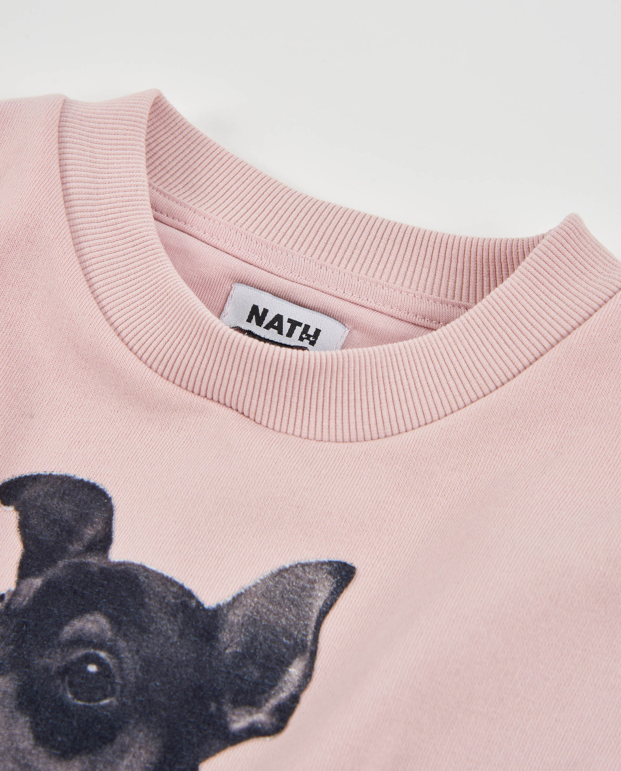 Sweatshirt Infantil de Felpa com Estampado Cachorro e Cintura Franzida Rosa-claro-3