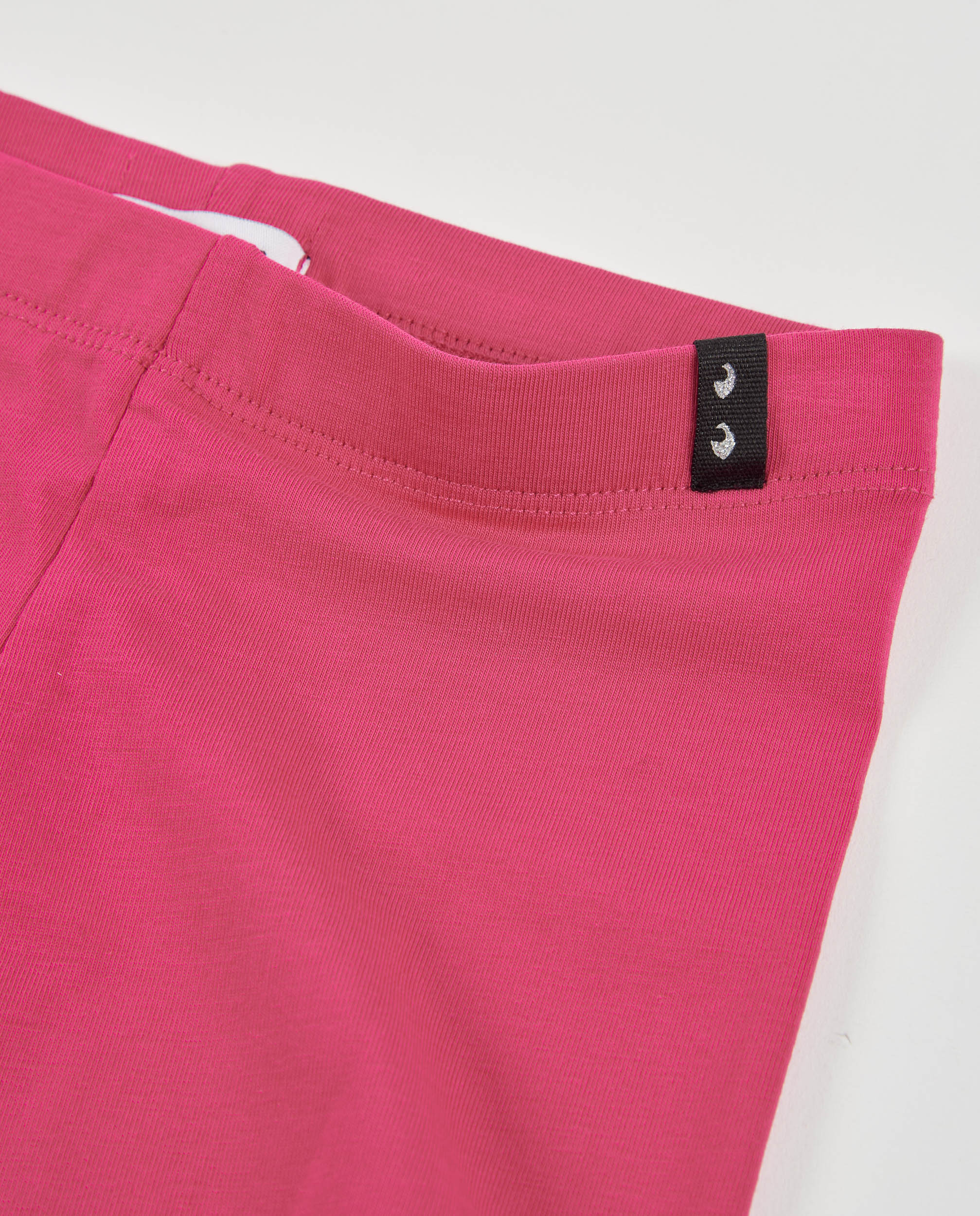 Leggings Infantil de Malha Corte Comprido e Cintura Elástica Fúcsia-3