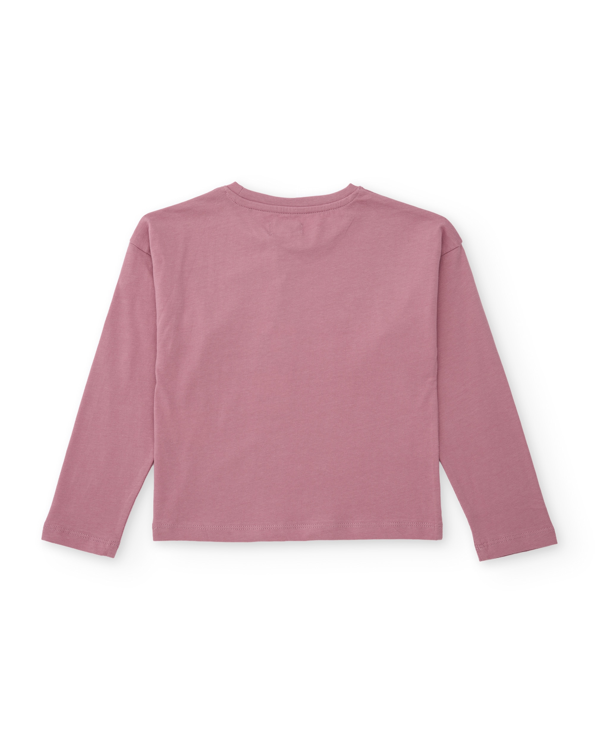 T-shirt Infantil de Malha com Manga Comprida e Design Urbano Rosa-2