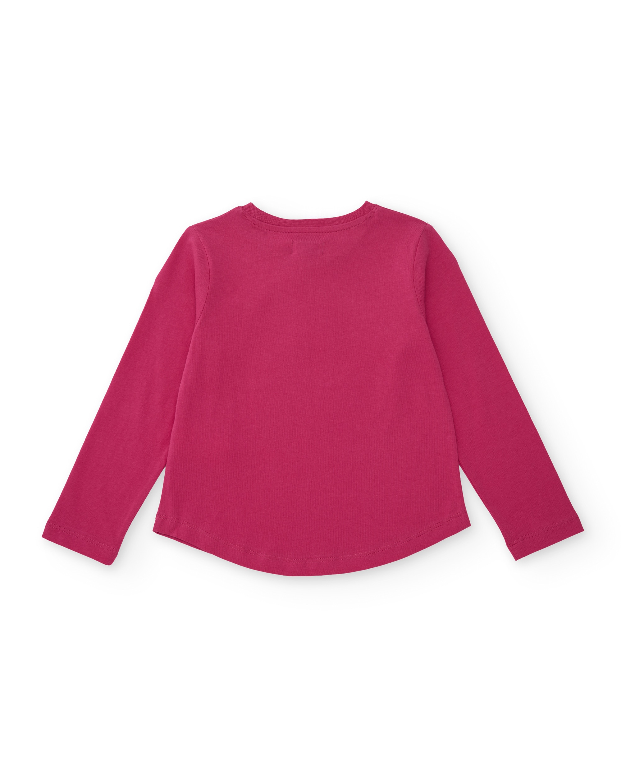 Conjunto Infantil de Malha com T-shirt Estampada e Leggings Ajustados Fúcsia-4