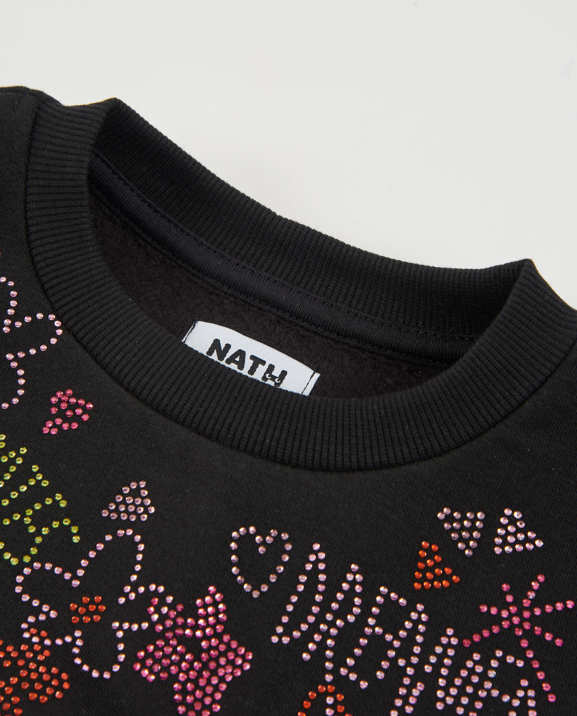 Sweatshirt Infantil de Felpa com Estampado de Estrelas e Flores Preto-4