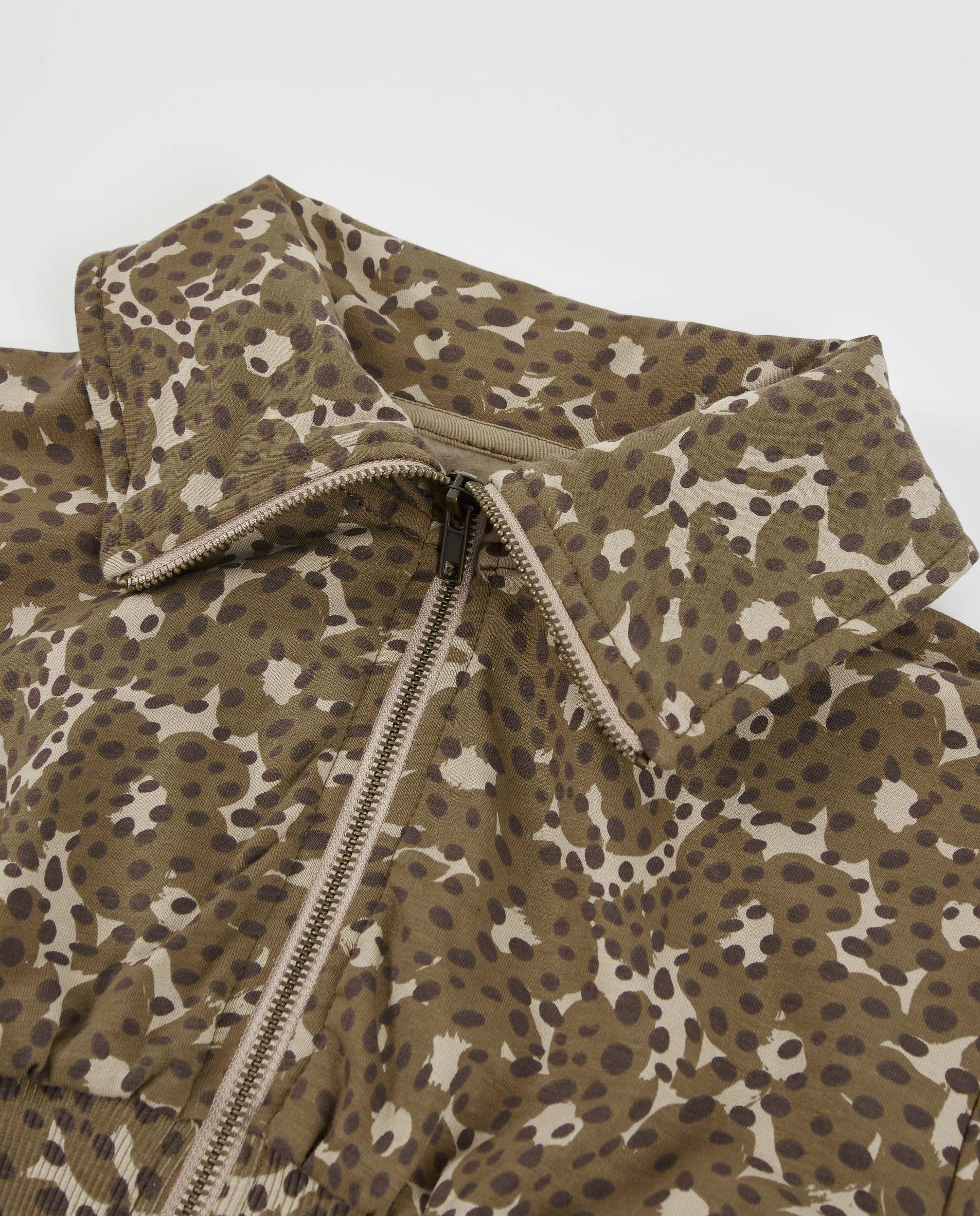 Sweatshirt Infantil de Felpa com Fecho Zip e Estampado Animal Print Castanho-3