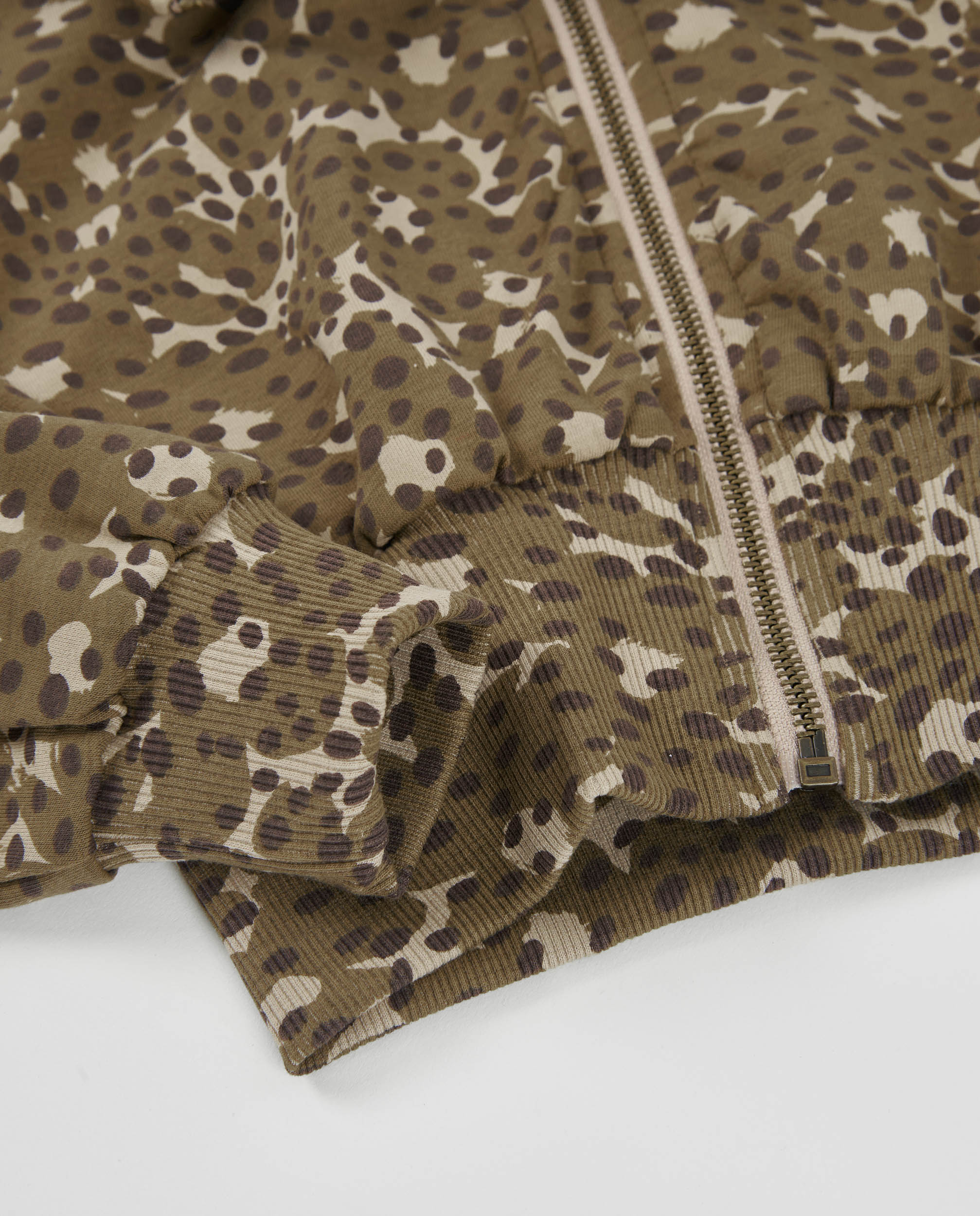 Sweatshirt Infantil de Felpa com Fecho Zip e Estampado Animal Print Castanho-4