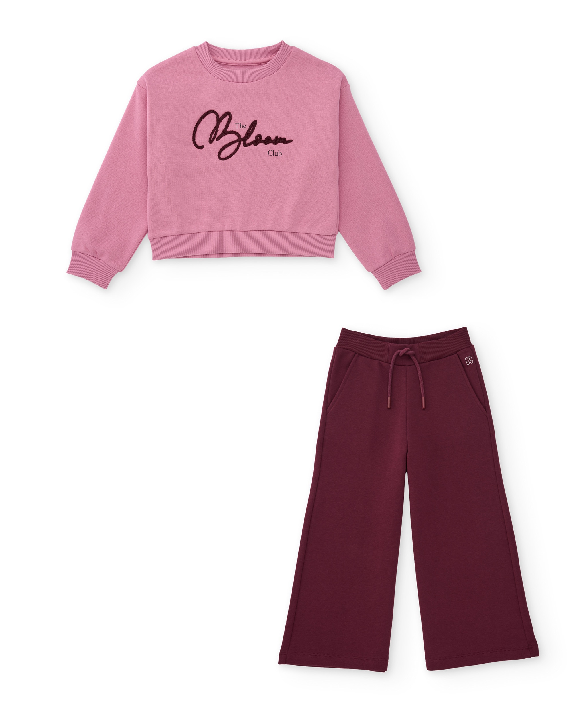 Imagem 0 de Conjunto Infantil com Sweatshirt de Algodão com Mensagem Bordada e Calças