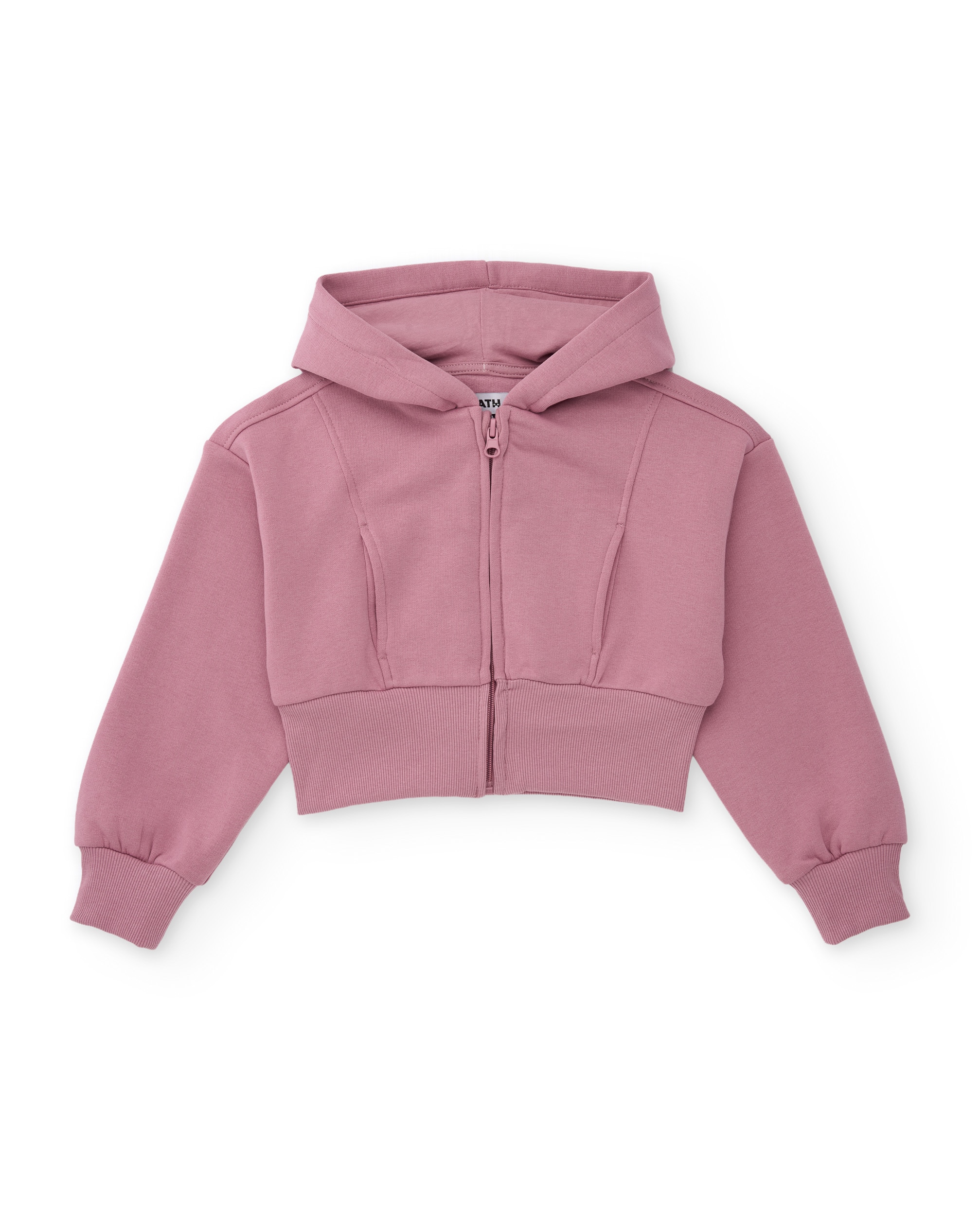 Conjunto Infantil de Malha com Sweatshirt Cropped e Calças Largas Rosa-2
