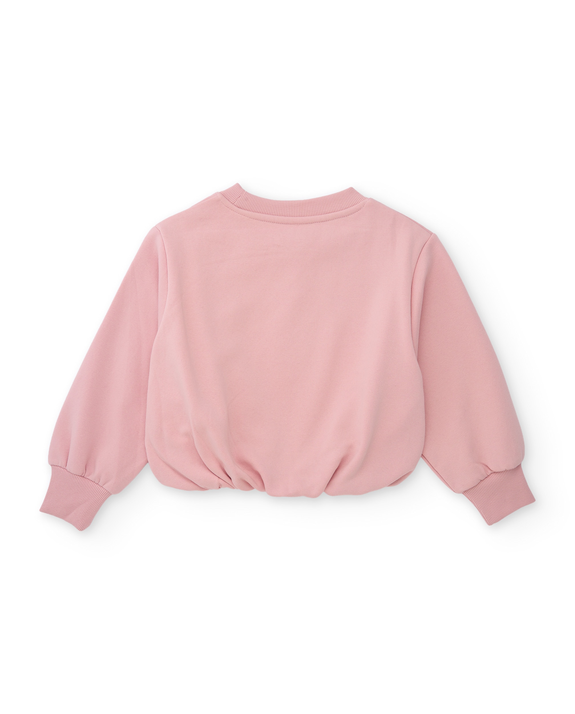 Conjunto Infantil com Sweatshirt de Design Cachorro e Leggings de Malha À Boca de Sino Rosa-4