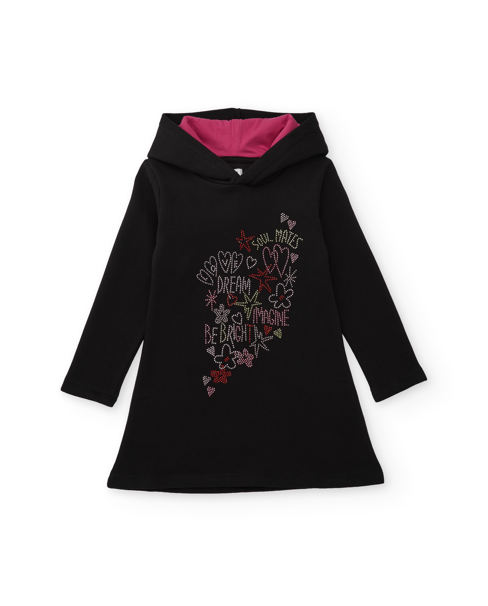 Imagem 0 de Vestido Infantil de Felpa com Capuz Forrado e Design Fantasia