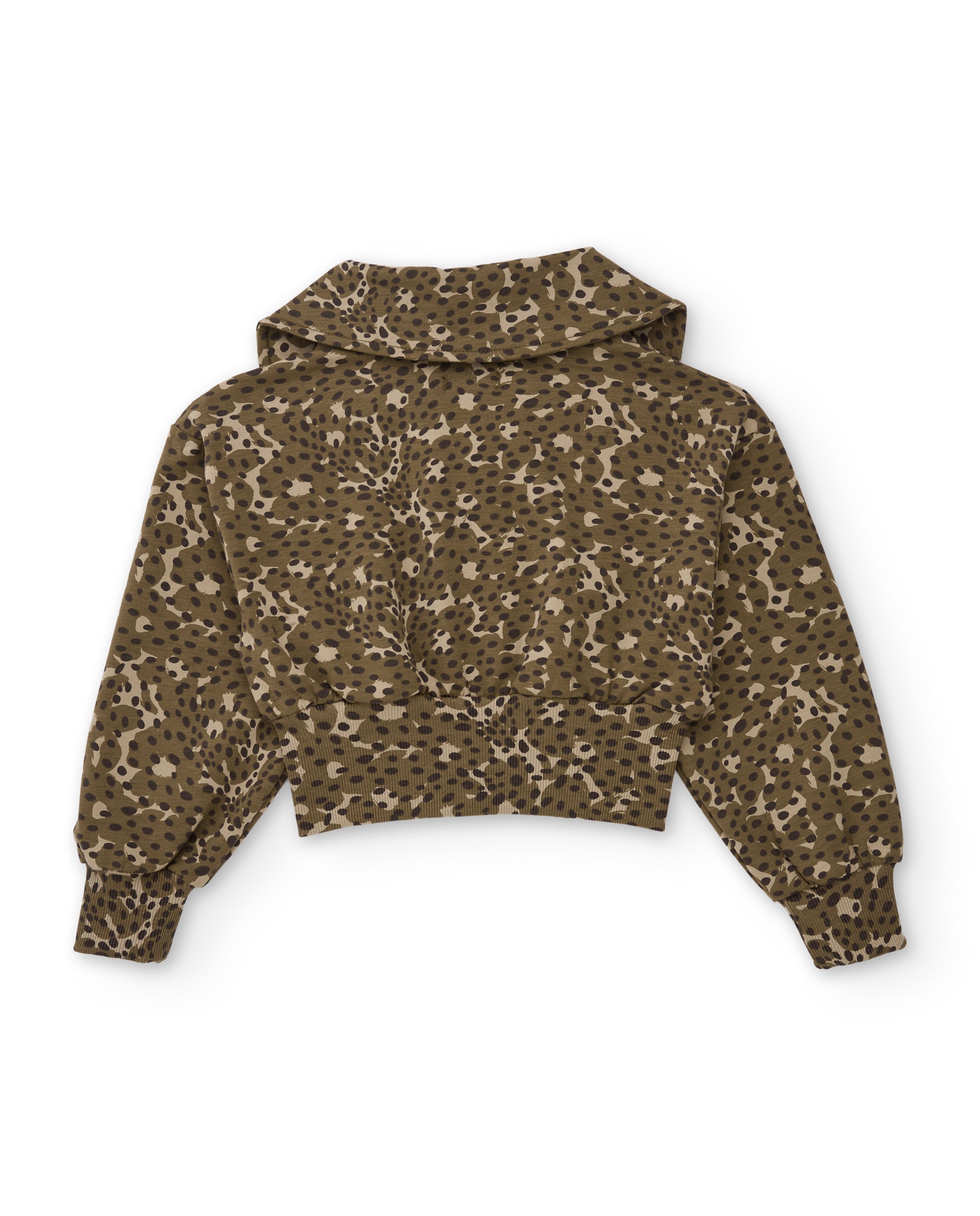 Conjunto Infantil com Sweatshirt de Animal Print e Leggings À Boca de Sino Castanho-4