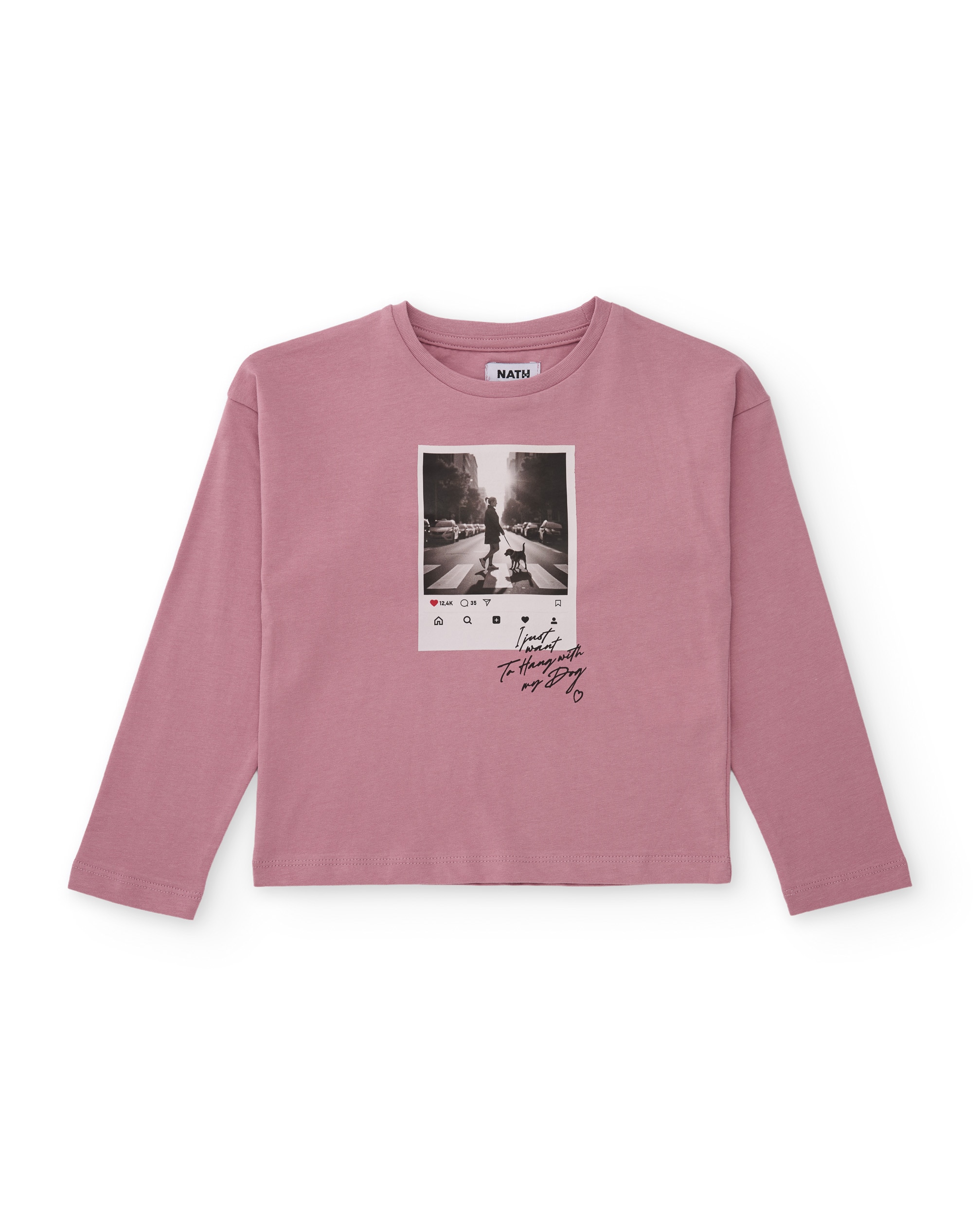 Conjunto Infantil de Malha com T-shirt Estampada e Leggings em Conjunto Rosa-2