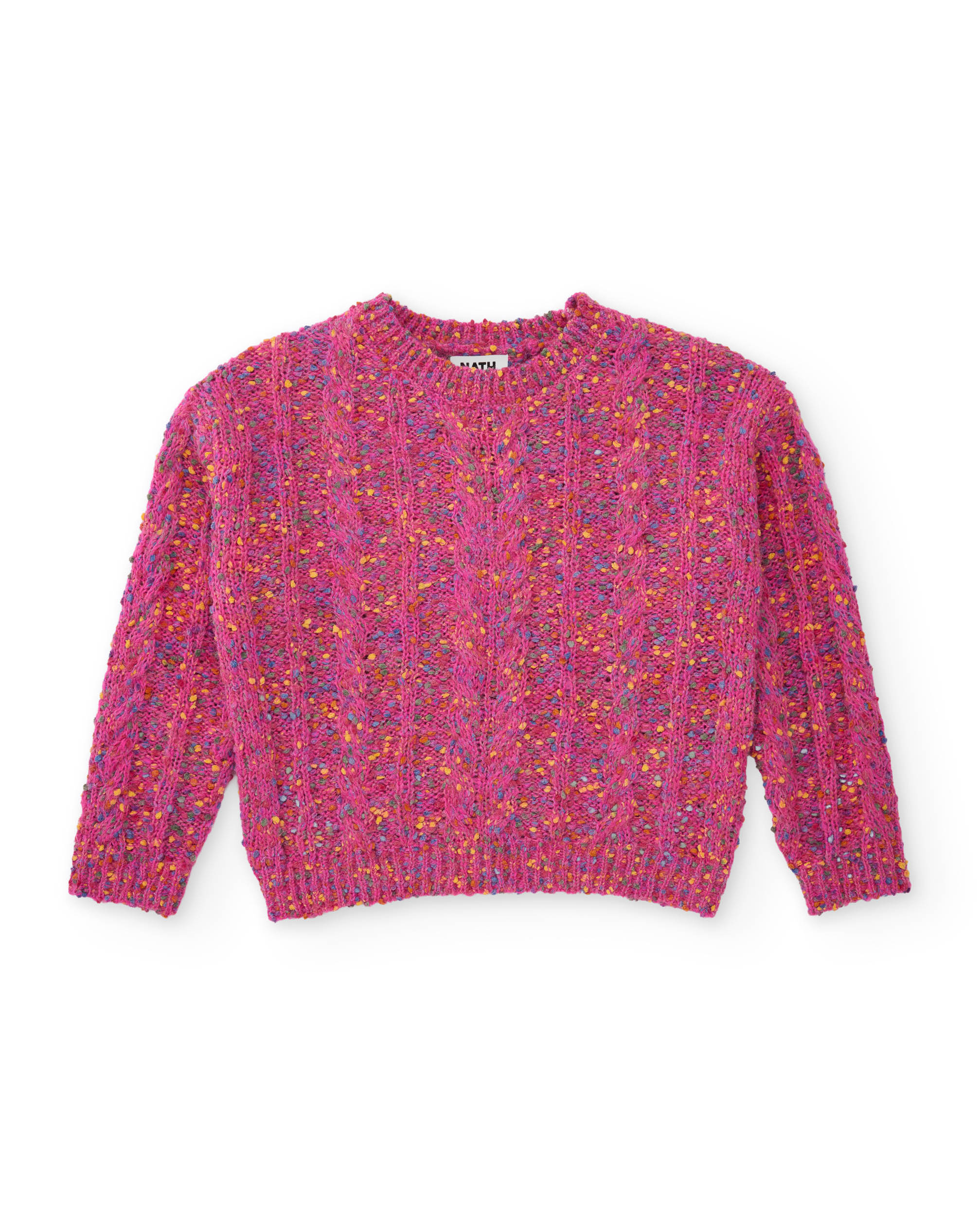 Camisola Infantil de Malha com Design Multicolor e Tacto Suave Fúcsia-2