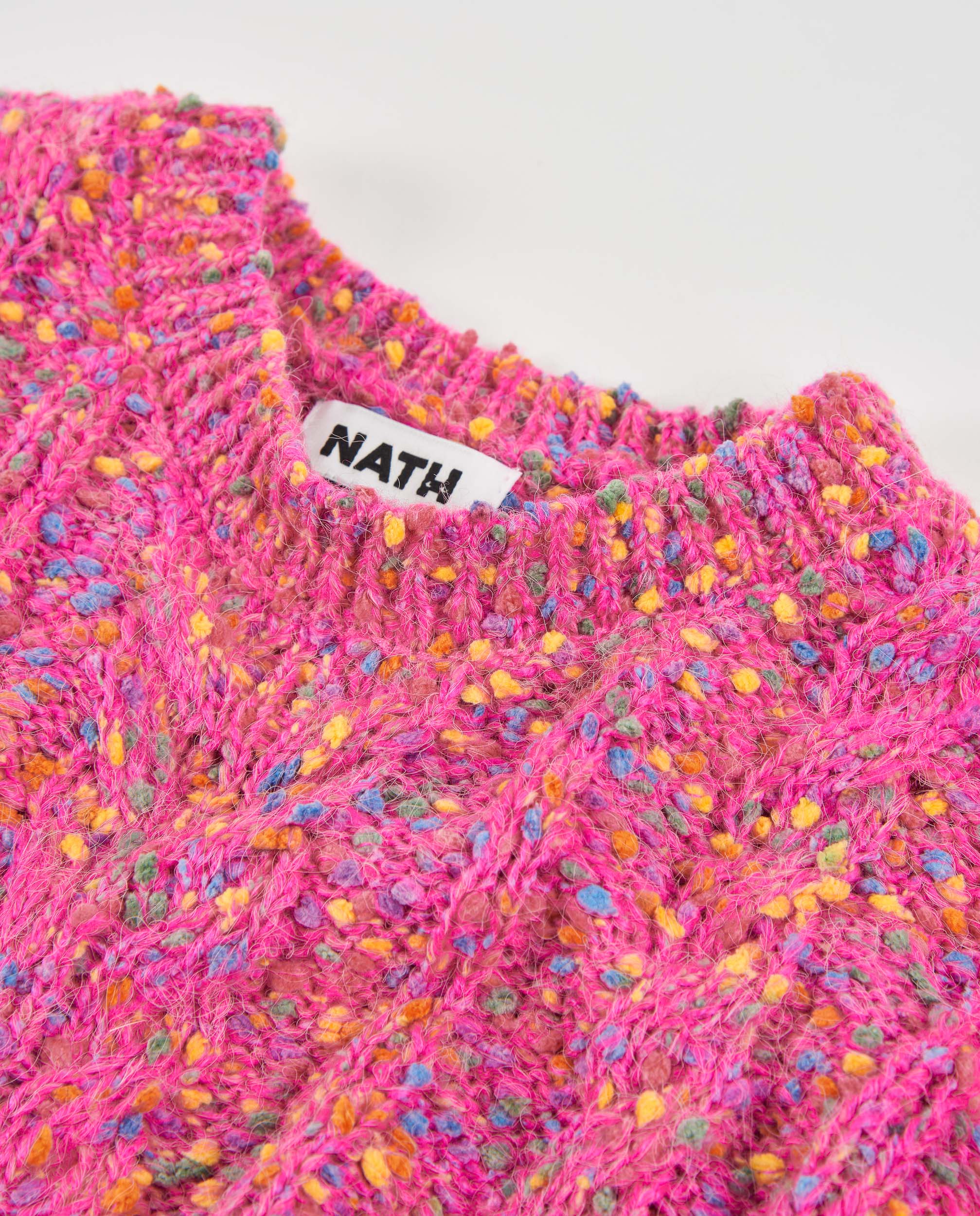 Camisola Infantil de Malha com Design Multicolor e Tacto Suave Fúcsia-4