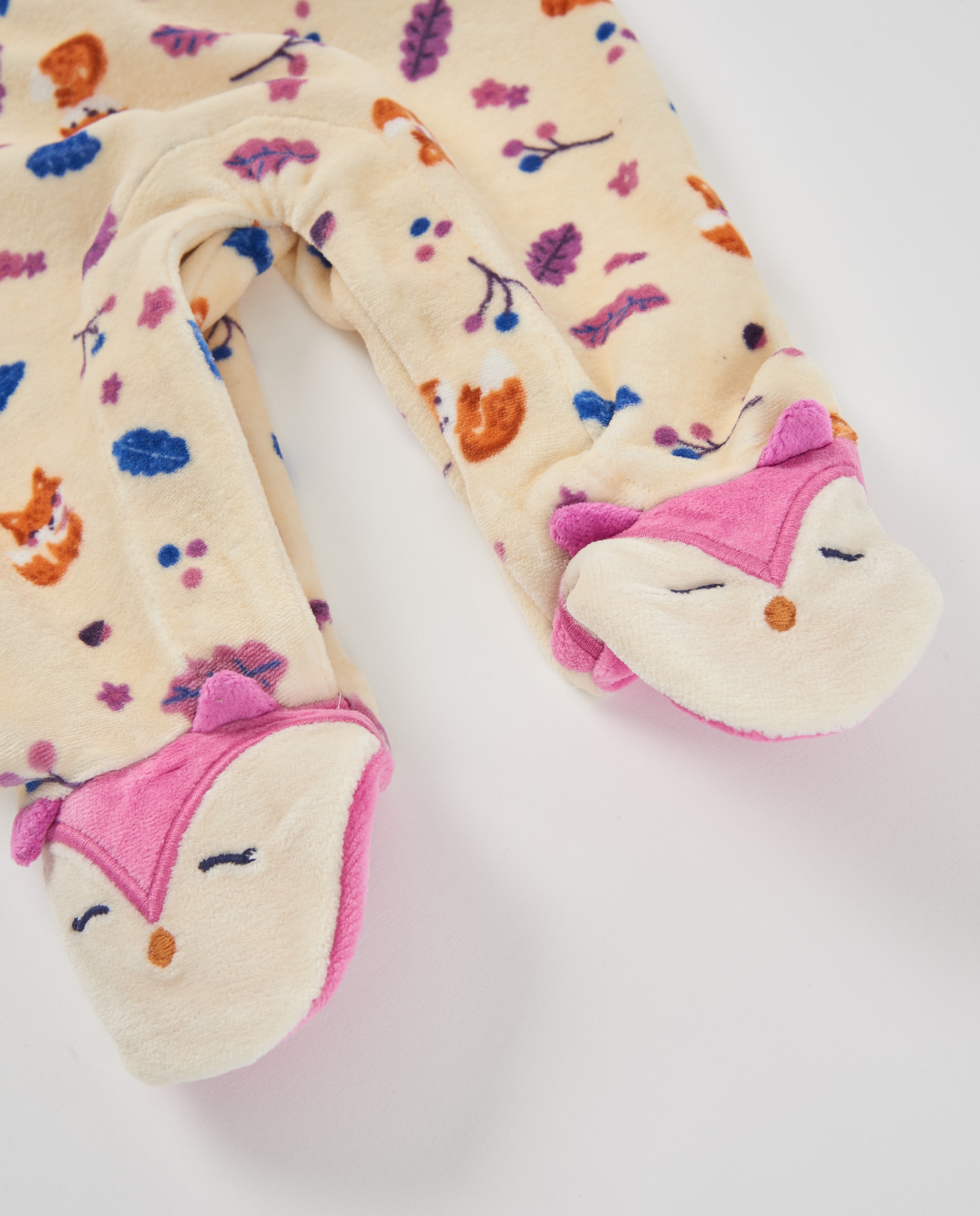 Babygrow de Malha para Bebé com Estampado de Animais Rosa-4