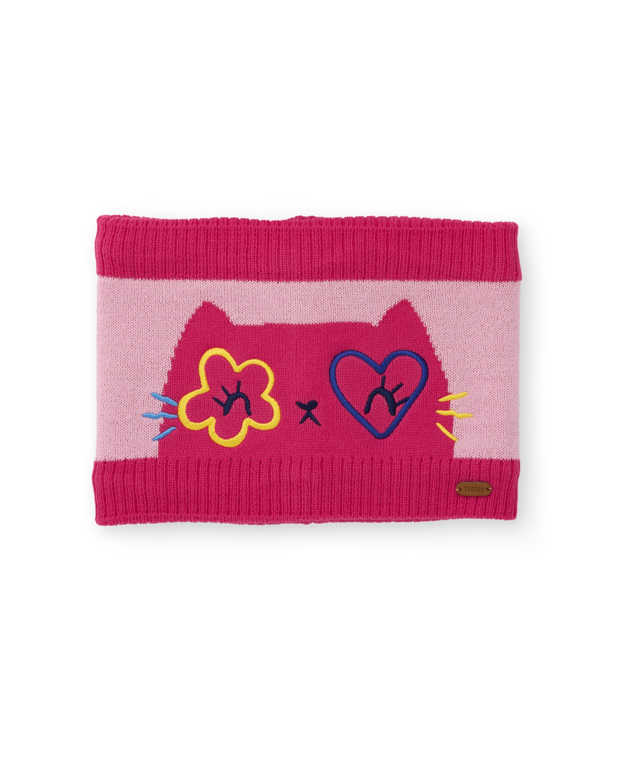 Imagem 0 de Gola Infantil de Tricô com Design de Gato e Tato Quente