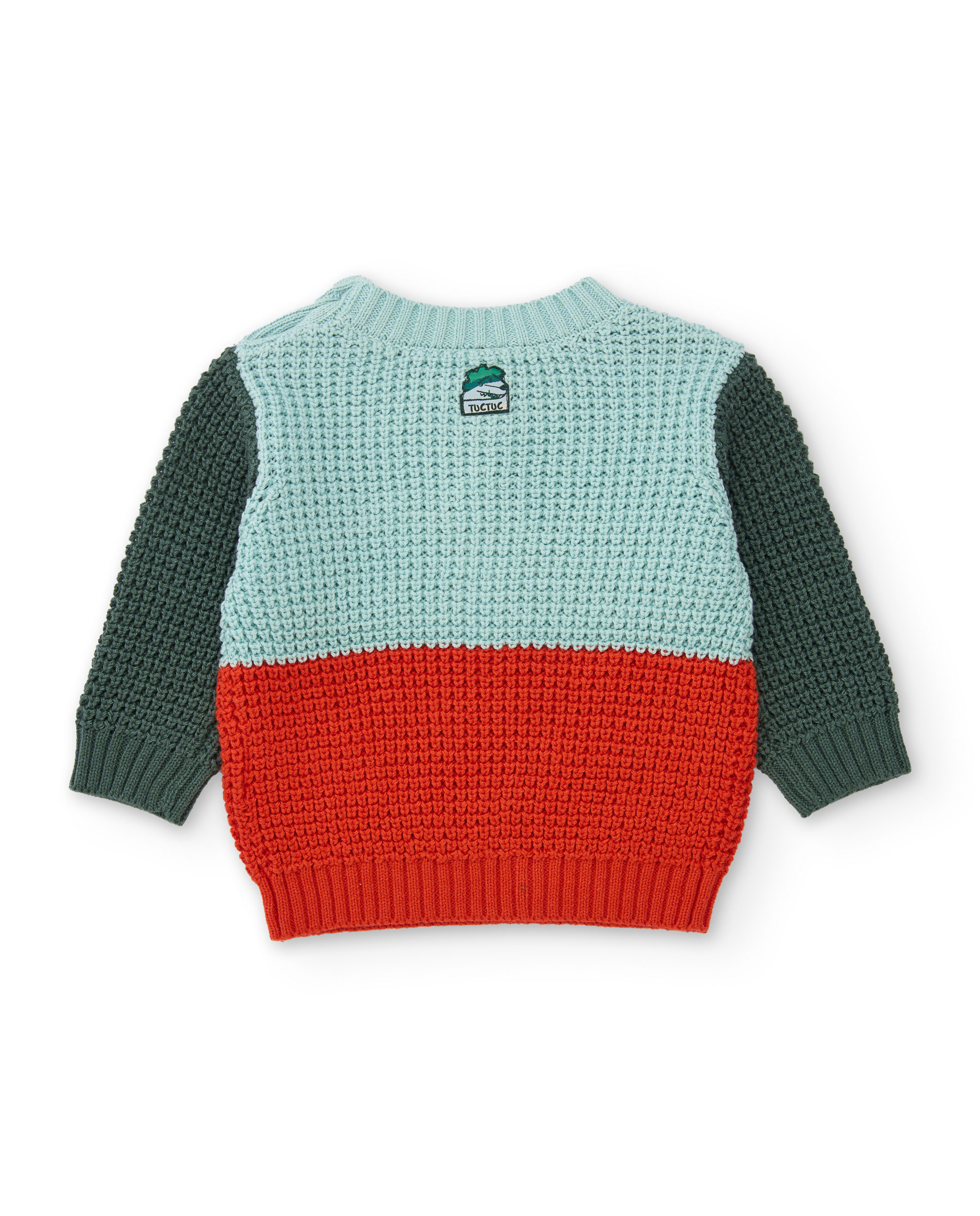 Camisola Infantil de Tricô com Design de Leão e Tecido Quente Multicolor-2