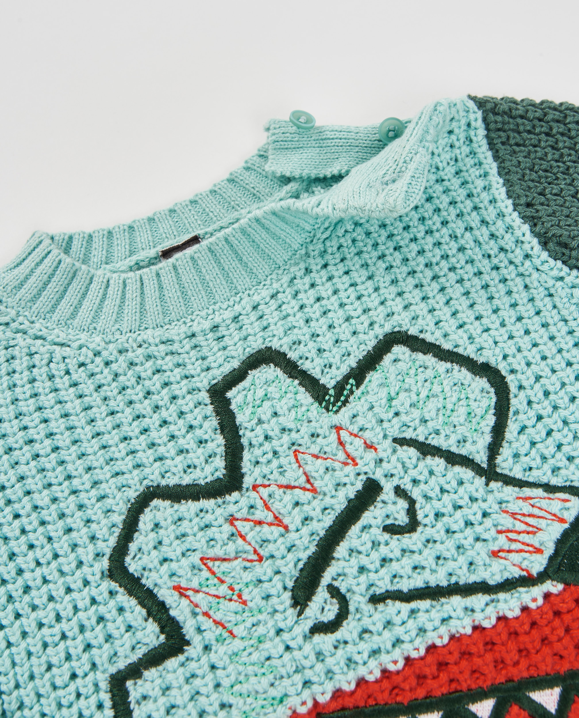 Camisola Infantil de Tricô com Design de Leão e Tecido Quente Multicolor-4
