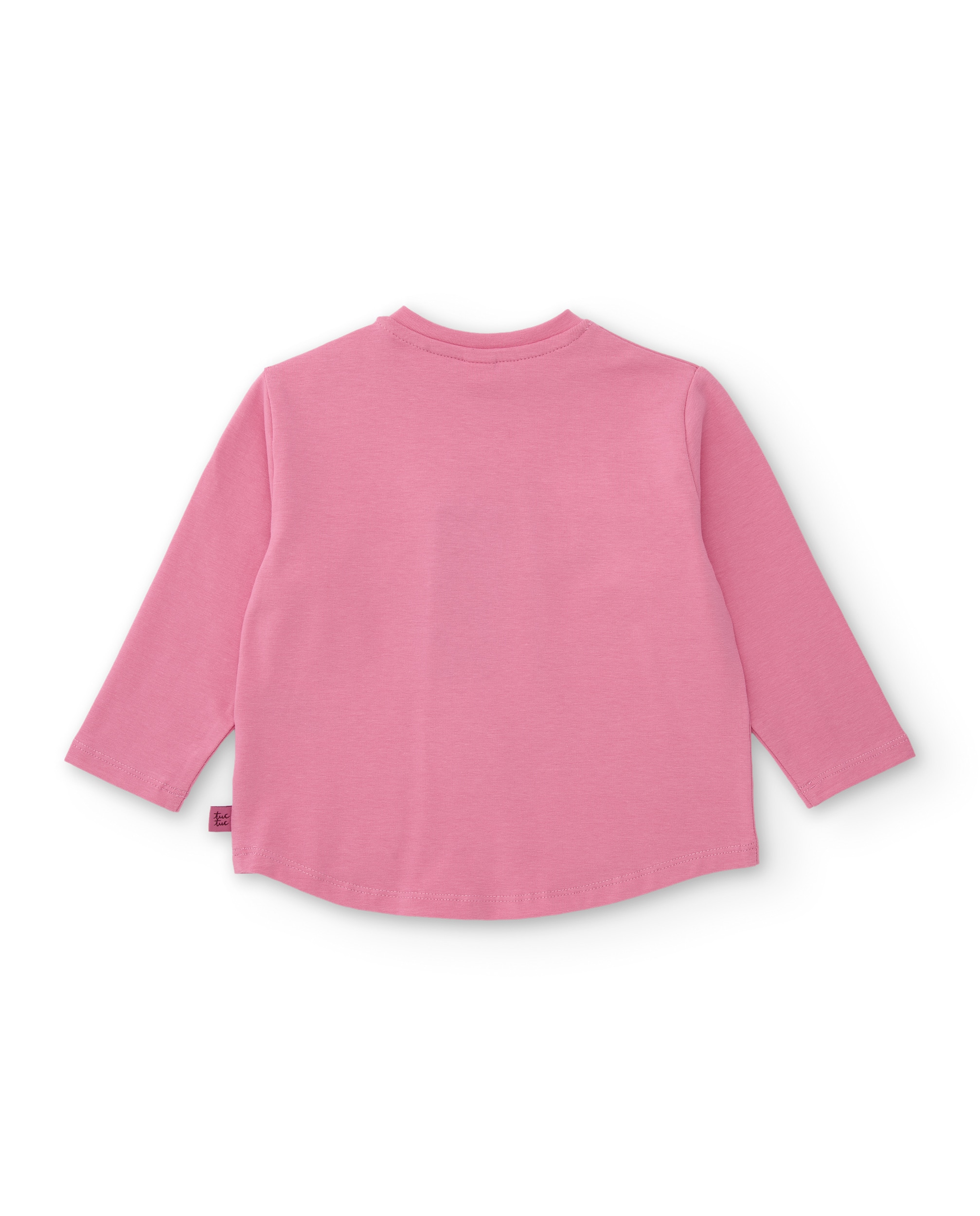 T-shirt Infantil de Malha com Estampado Floral e Desenho de Girafa Rosa-2