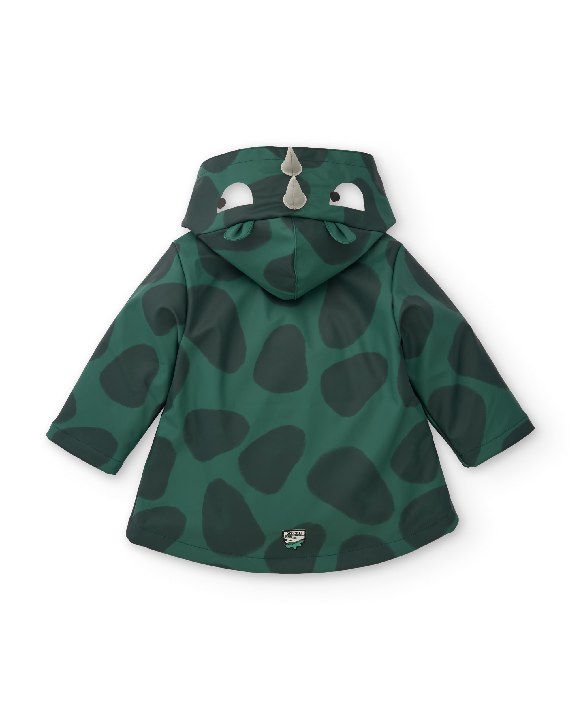 Impermeável Infantil com Design de Rinoceronte e Capuz Forrado Tuc tuc Verde-4