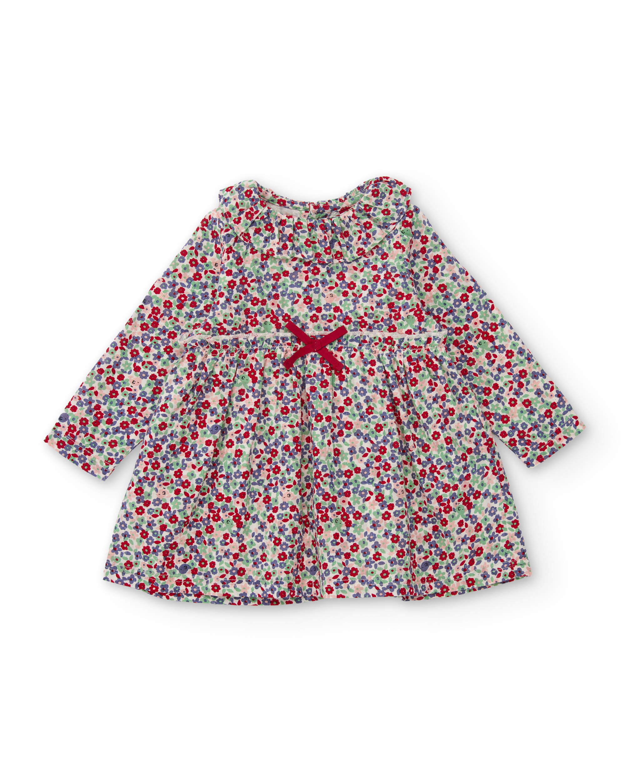 Imagem 0 de Vestido de Tecido Plano para Bebé com Estampado Floral