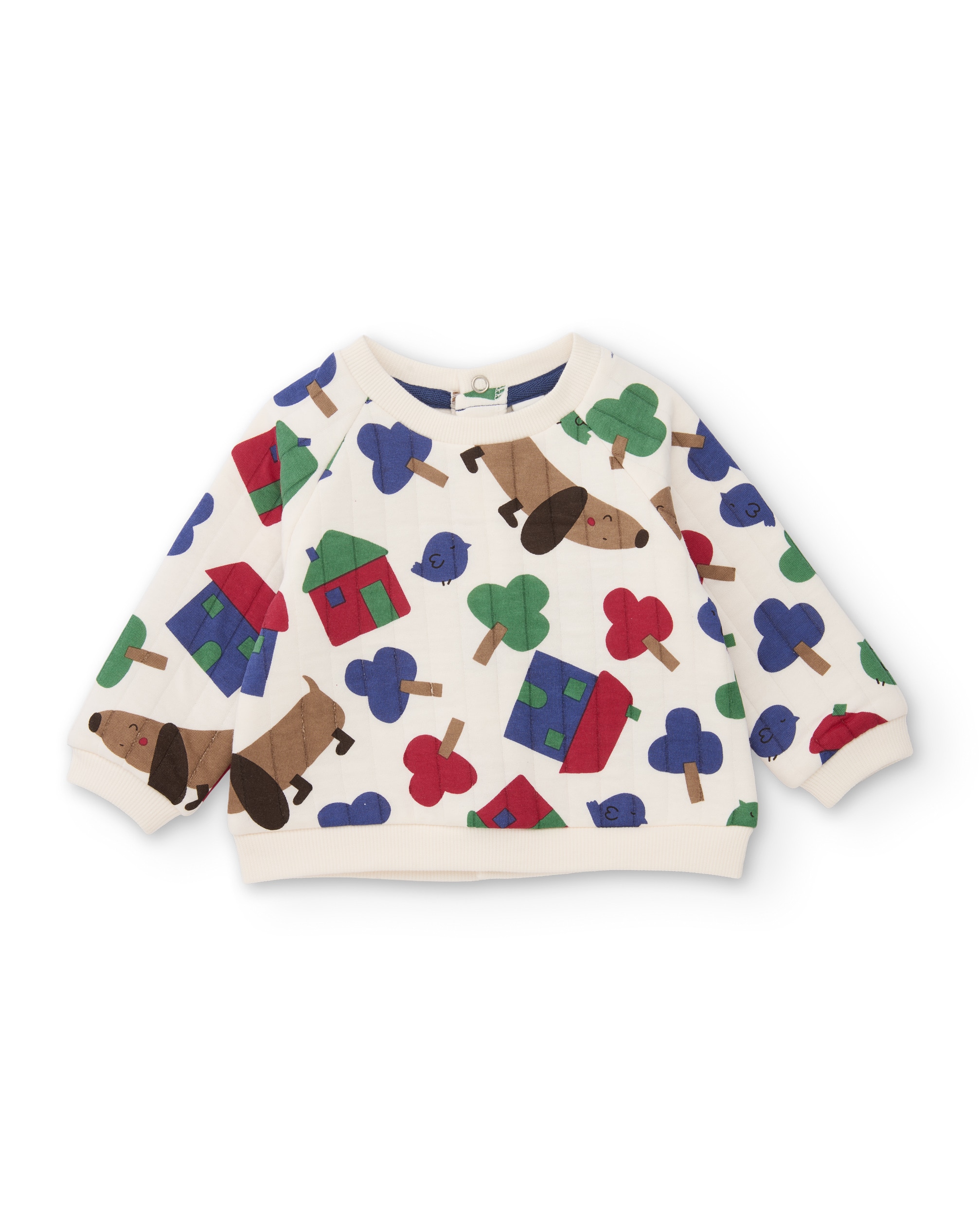 Conjunto de Felpa para Bebé com Estampado de Cães Verde-2