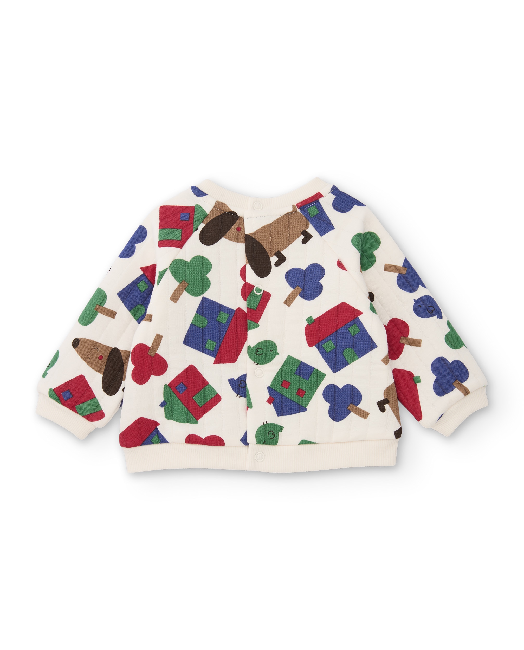 Conjunto de Felpa para Bebé com Estampado de Cães Verde-3