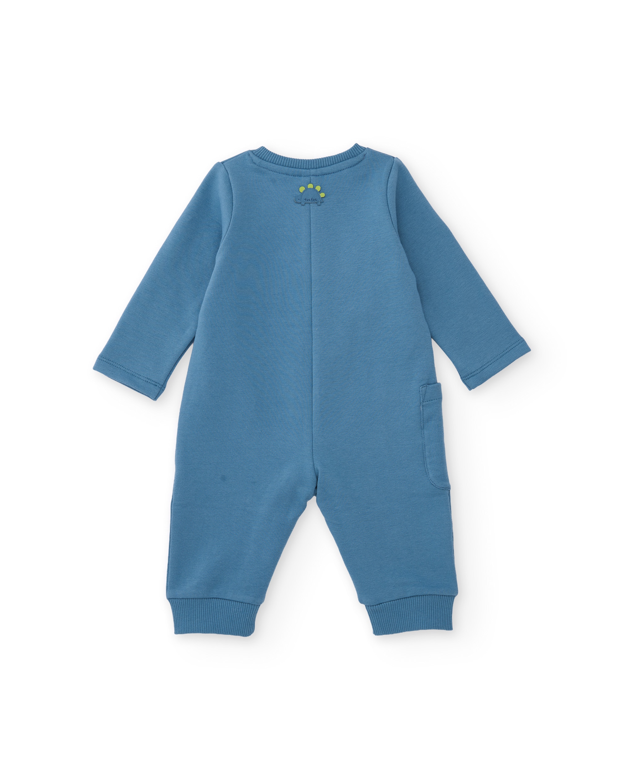 Babygrow de Felpa para Bebé com Design de Dinossauro Azul-2