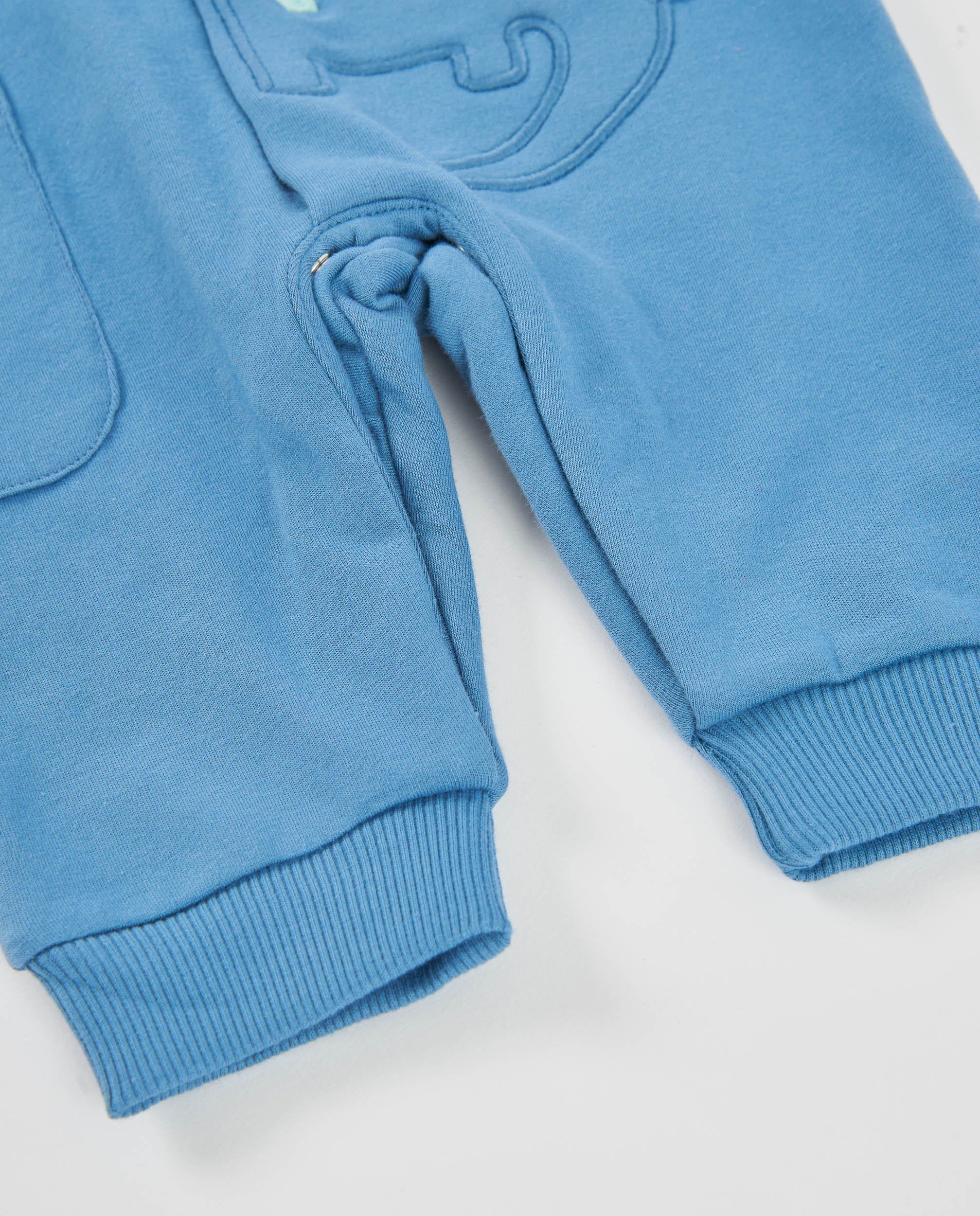Babygrow de Felpa para Bebé com Design de Dinossauro Azul-4