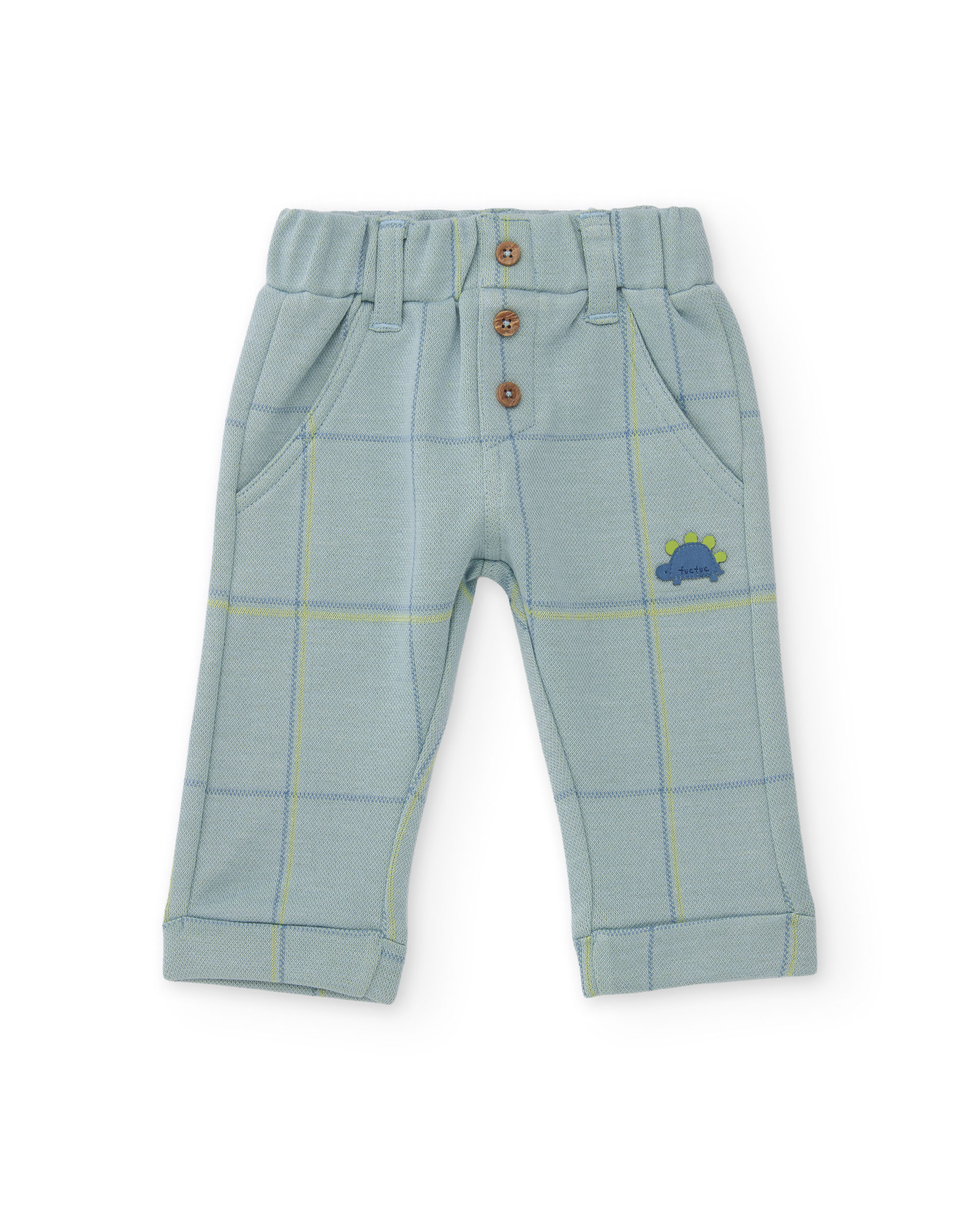 Conjunto de Felpa para Bebé com Estampado de Dinossauros Azul-claro-4
