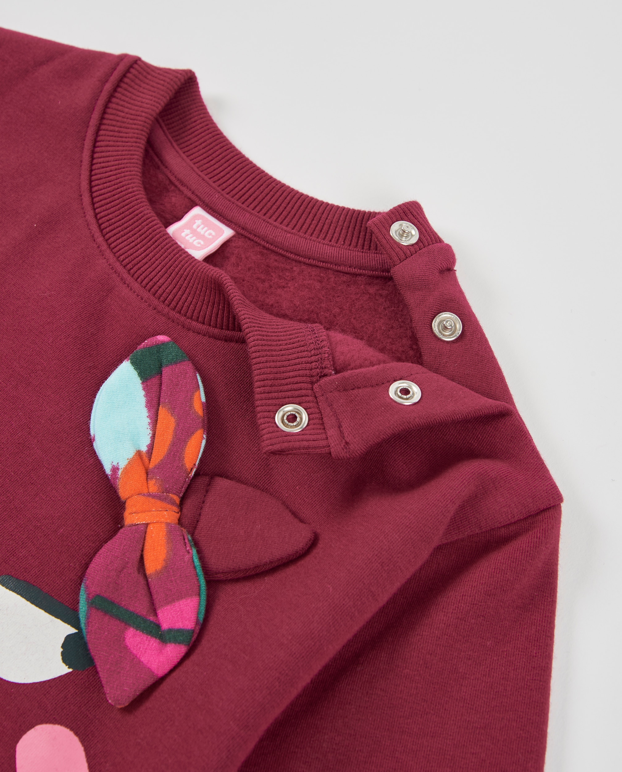 Sweatshirt Infantil de Felpa com Design Divertido e Tecido Resistente Bordeaux-3