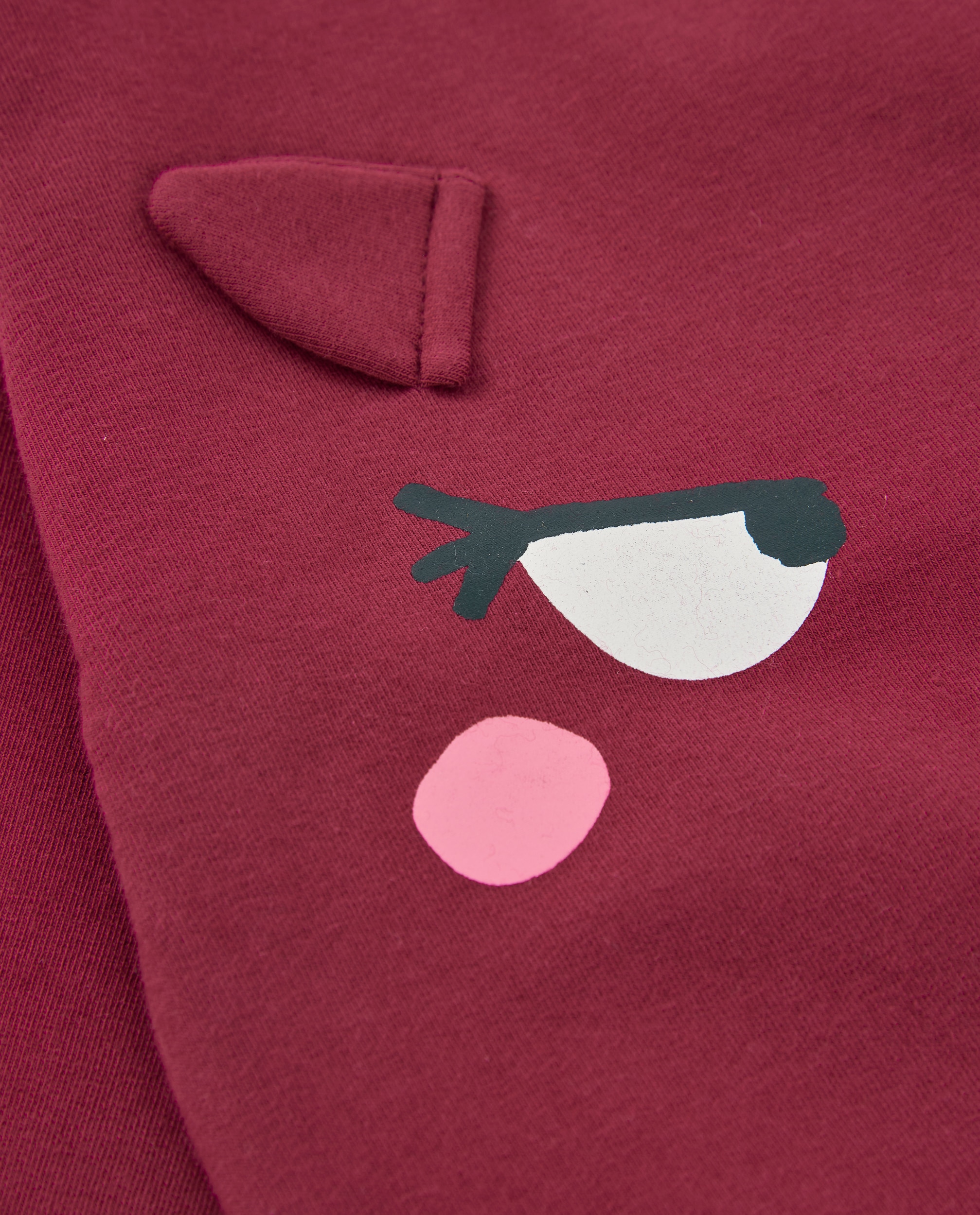 Sweatshirt Infantil de Felpa com Design Divertido e Tecido Resistente Bordeaux-4