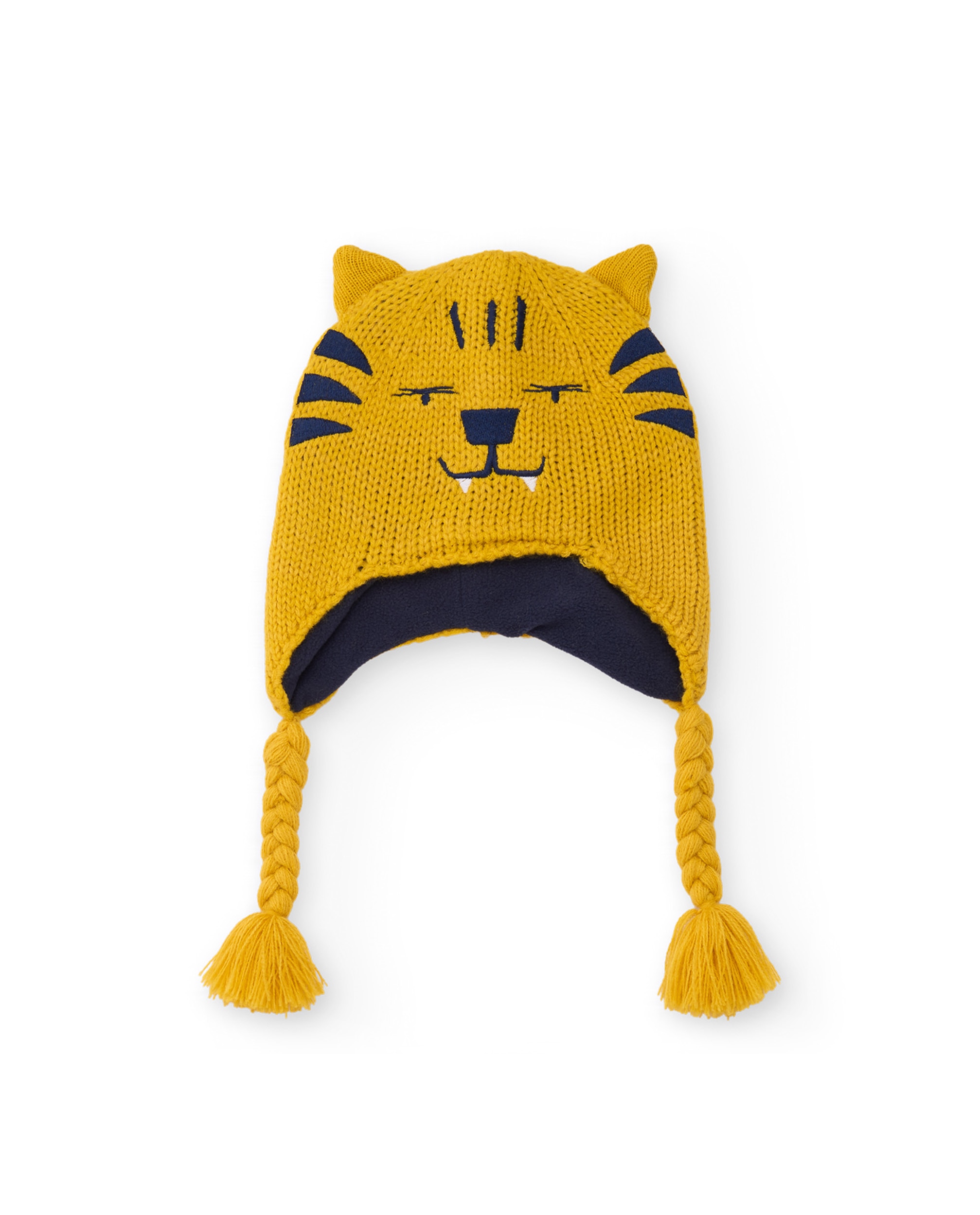 Imagem 0 de Chapéu Infantil de Tricô com Orelhas e Design de Tigre
