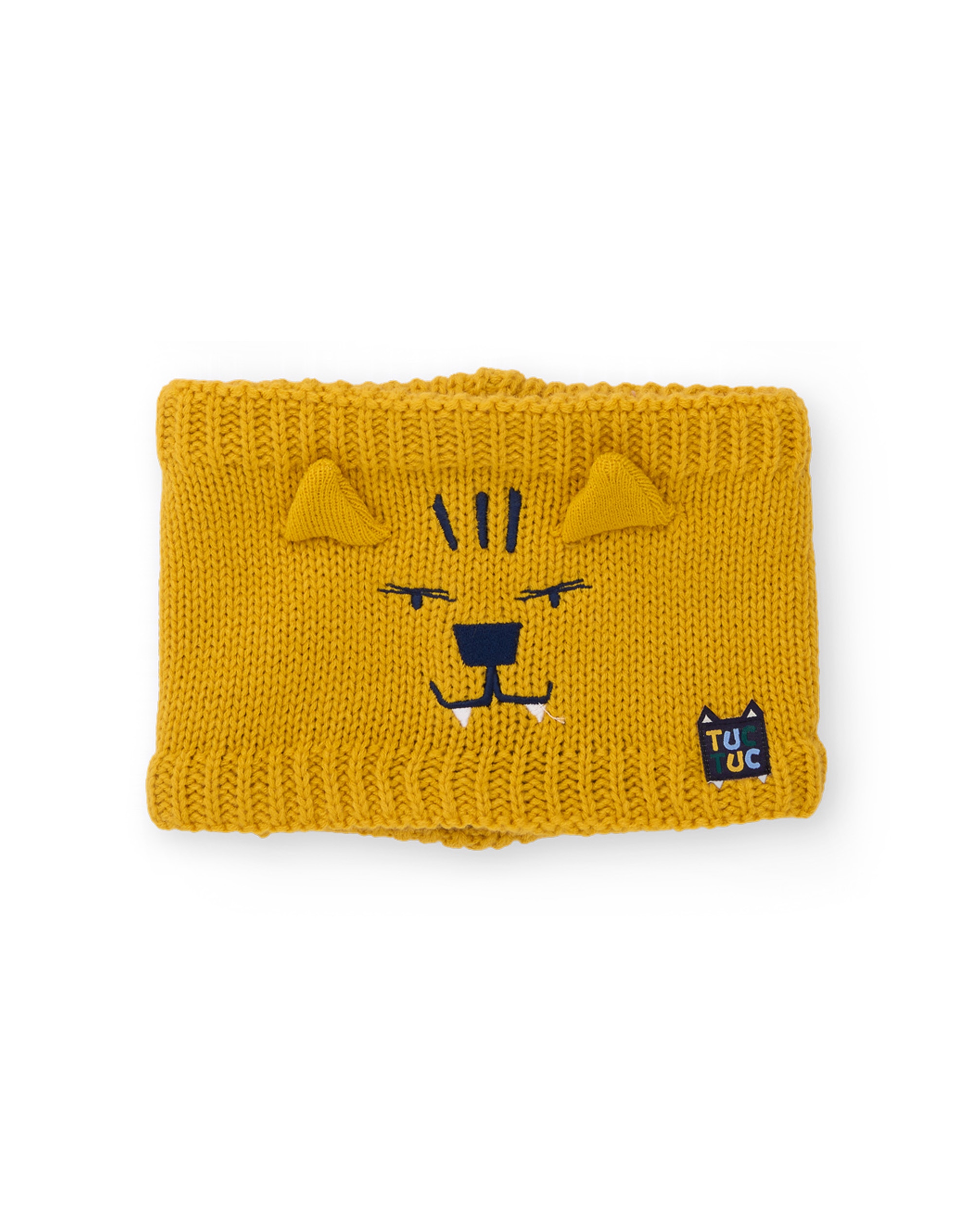 Imagem 0 de Gola Infantil de Tricô com Design de Tigre e Tecido Quente