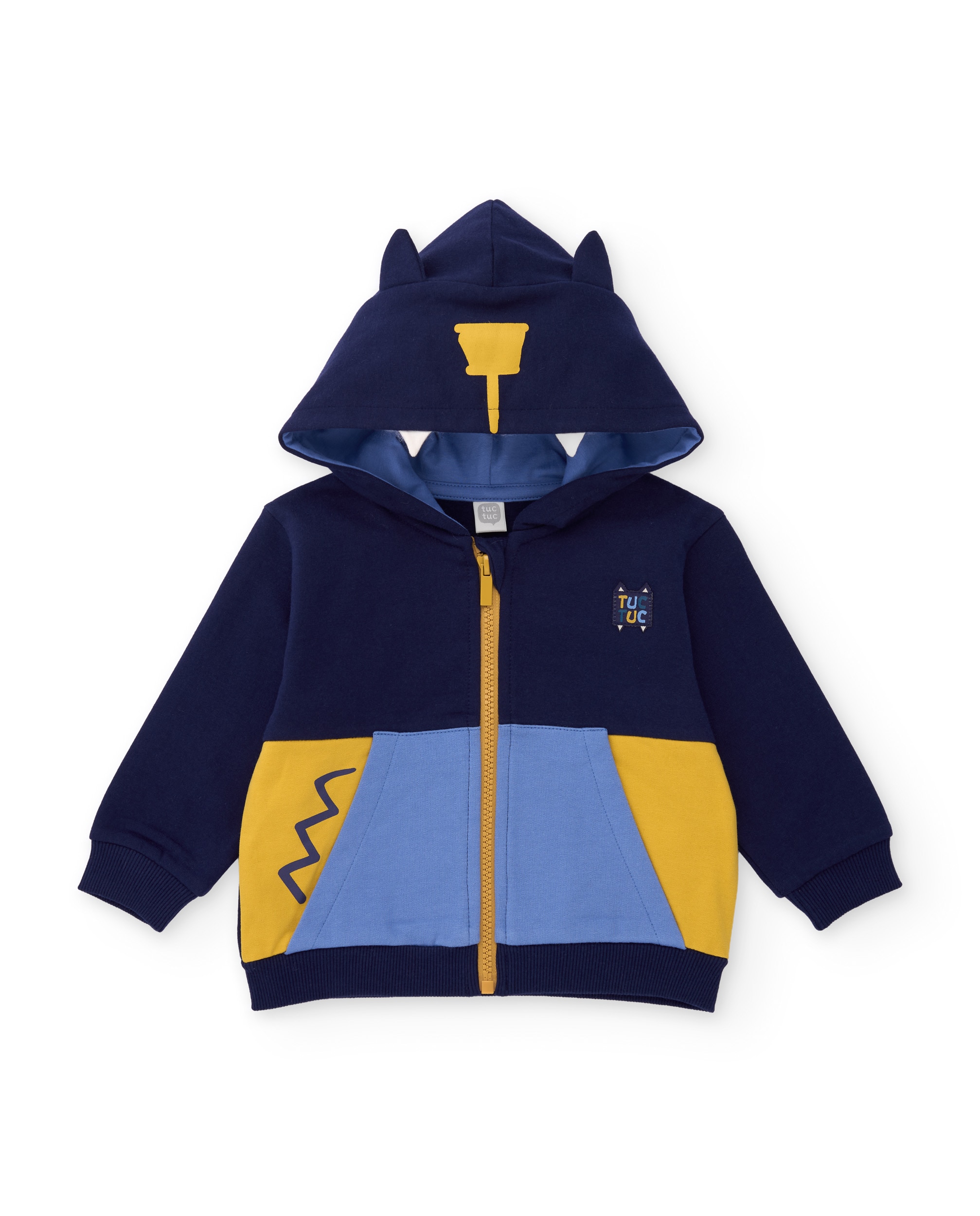 Imagem 0 de Sweatshirt Infantil de Felpa com Capuz com Orelhas e Tato Suave