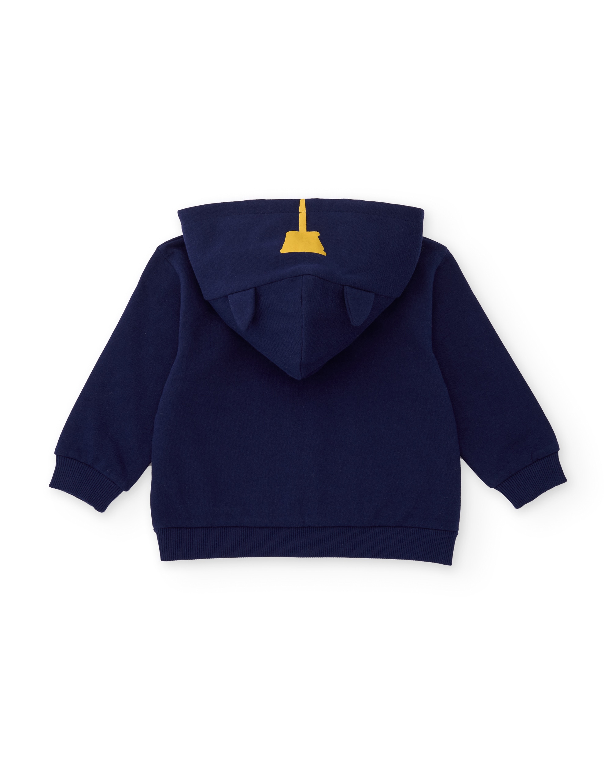 Sweatshirt Infantil de Felpa com Capuz com Orelhas e Tato Suave Azul-marinho-2
