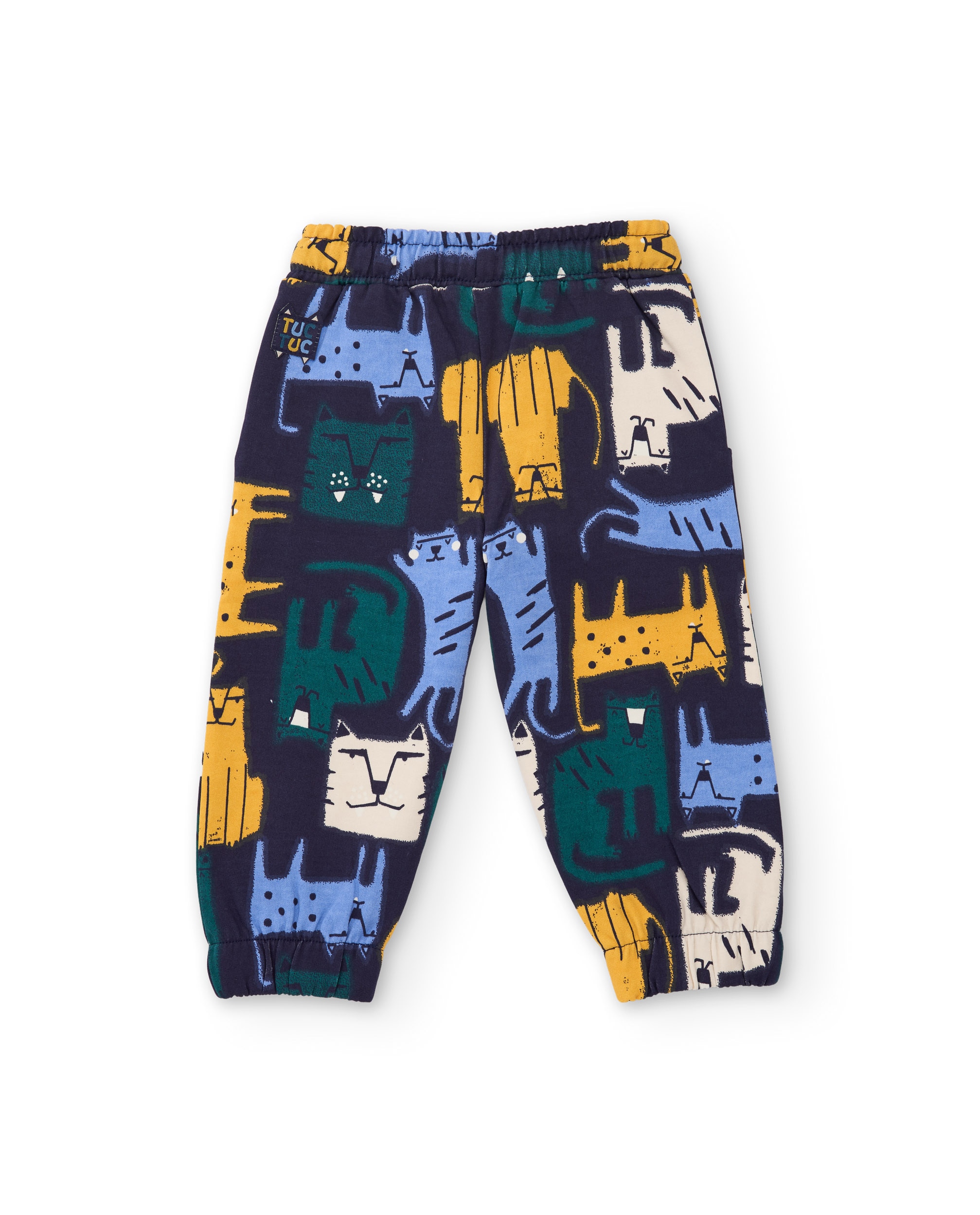 Conjunto Infantil de Felpa com Sweatshirt de Design de Tigre e Calças em Conjunto Amarelo-6