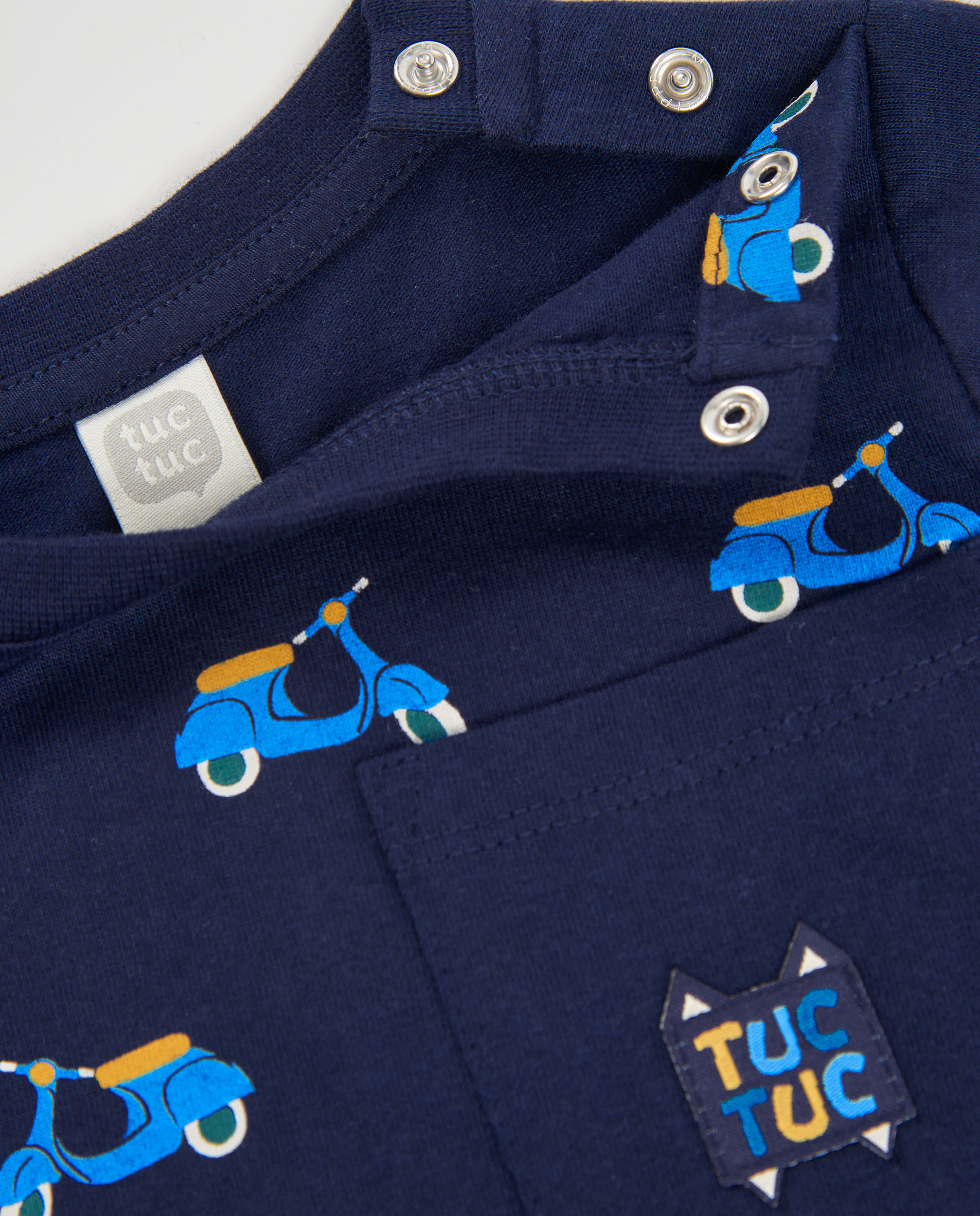 T-shirt Infantil de Malha com Manga Comprida e Estampado Lúdico Azul-marinho-3