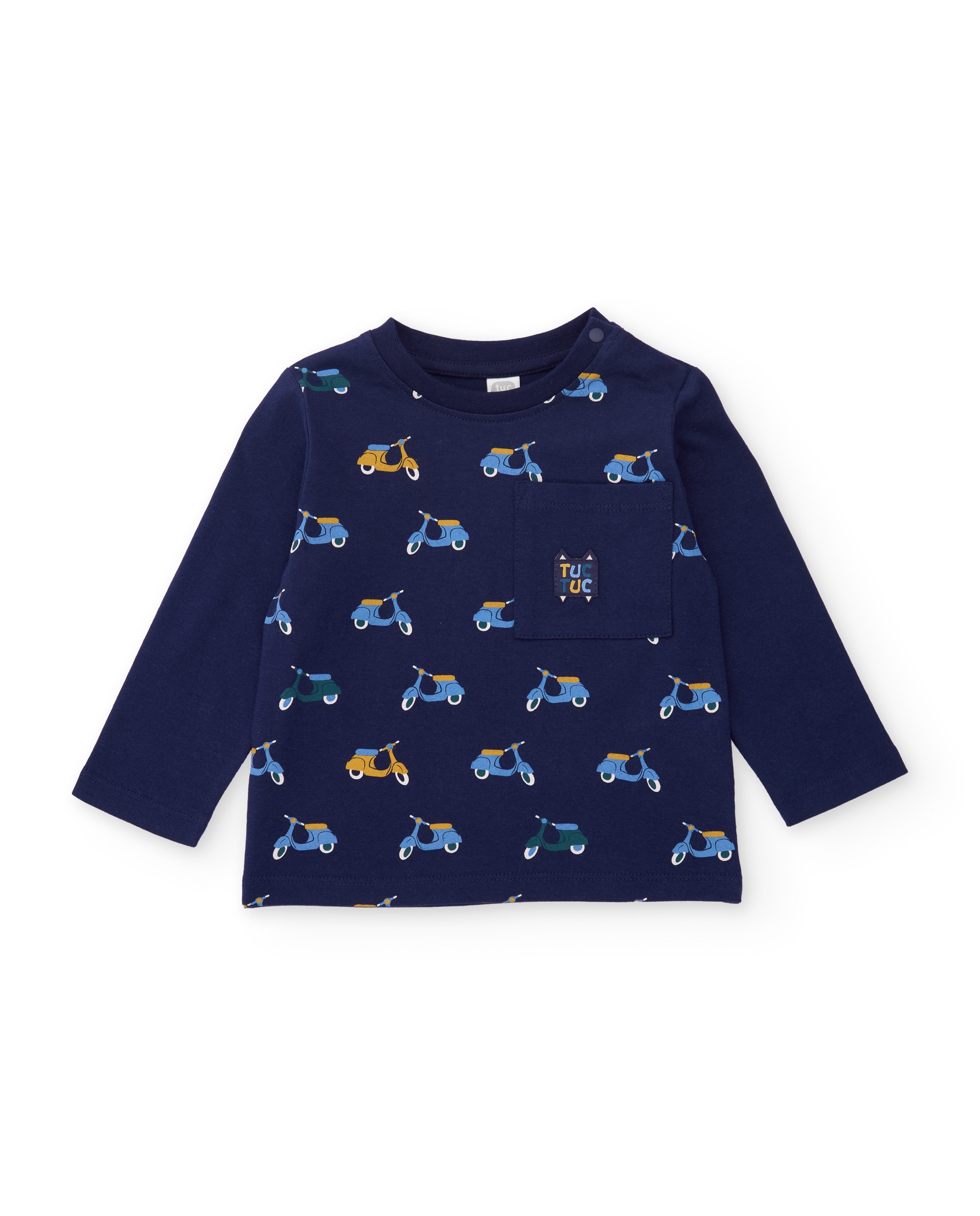 Imagem 0 de T-shirt Infantil de Malha com Manga Comprida e Estampado Lúdico