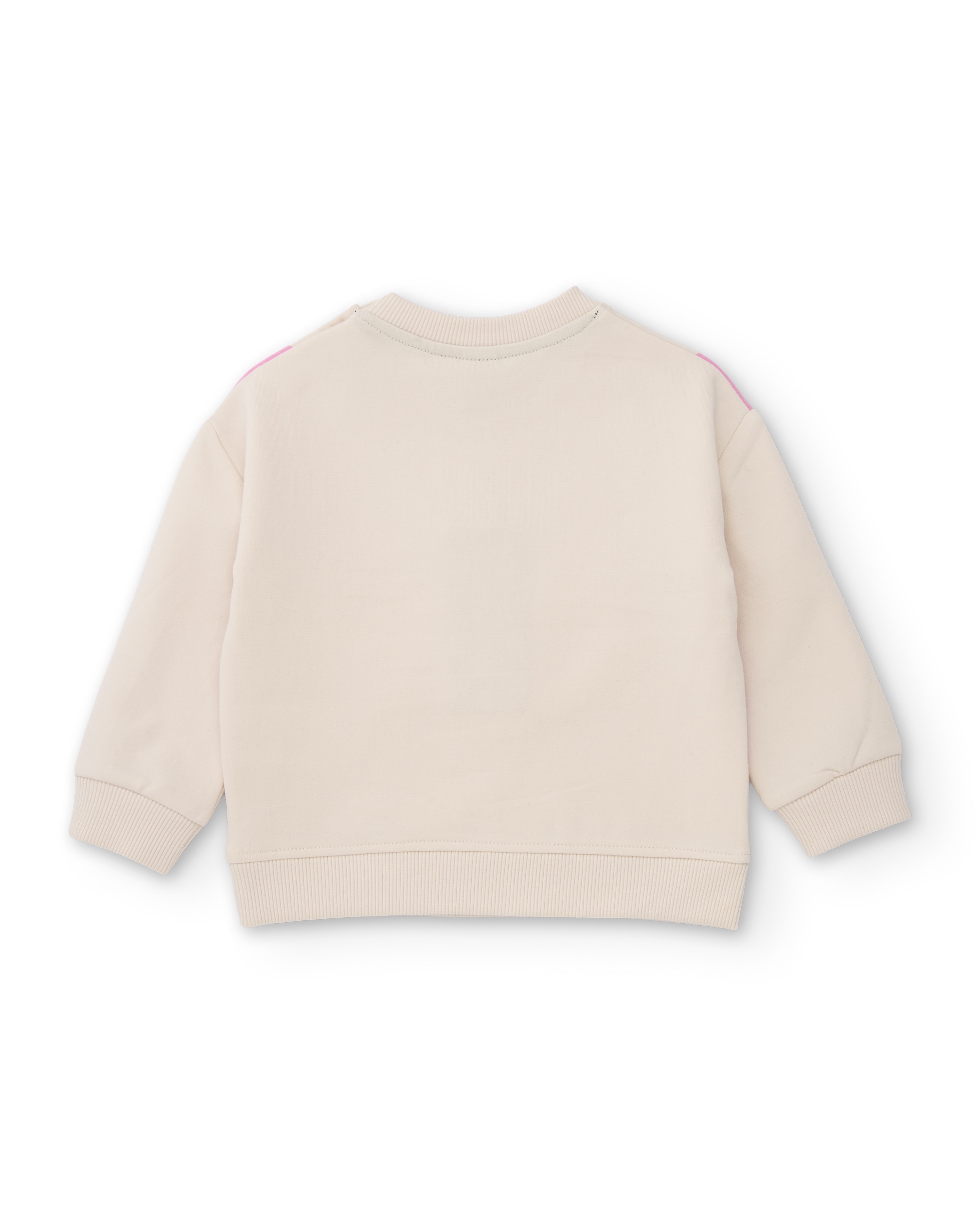 Sweatshirt Infantil de Felpa com Design de Corações com Texturas Cru-3
