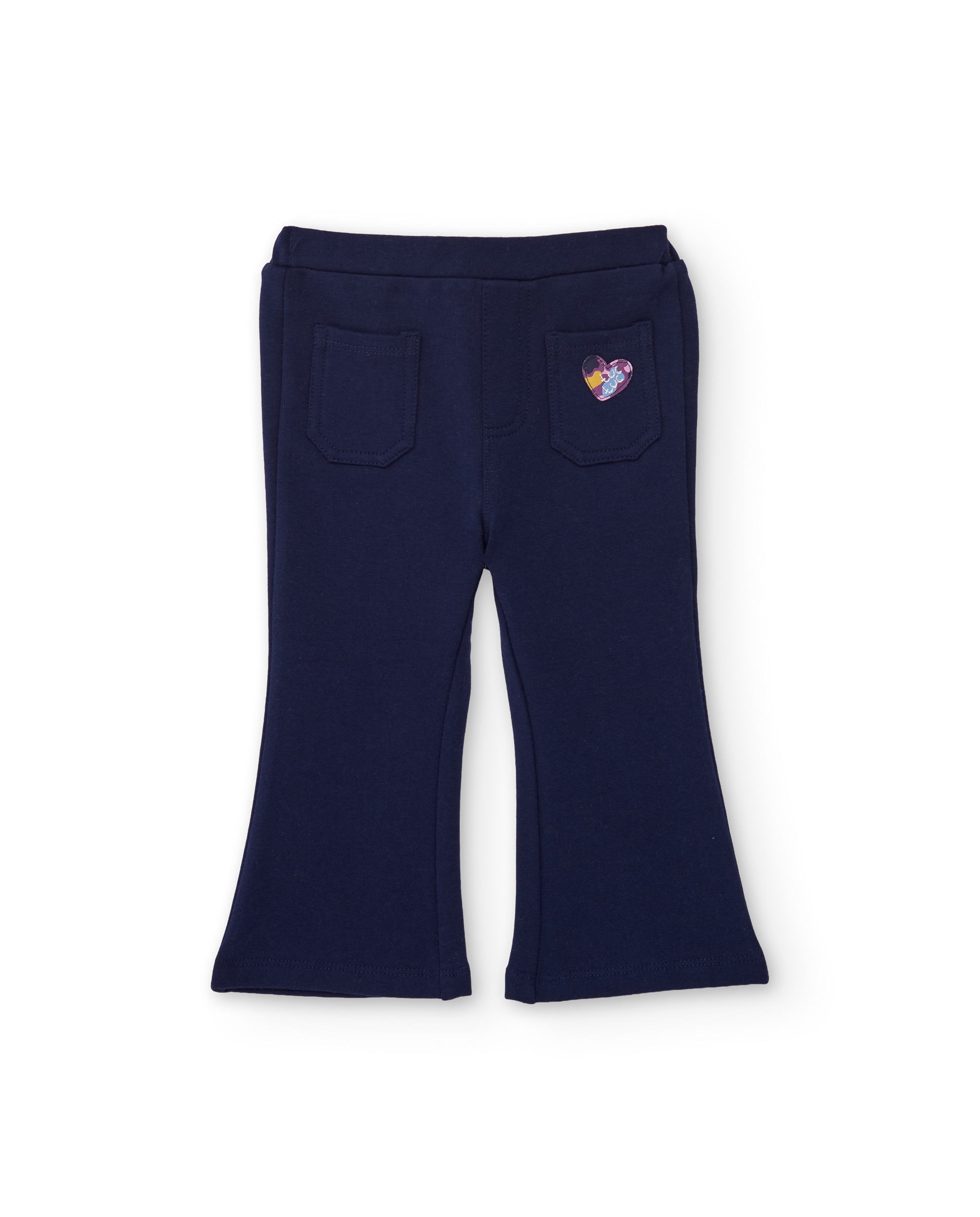 Calças Infantil de Malha com Bolsos e Tecido Confortável Azul-marinho-2
