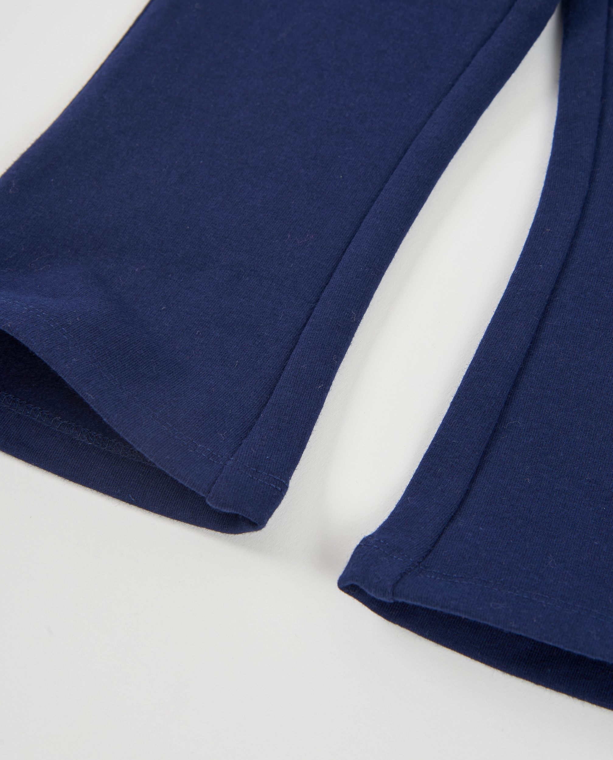 Calças Infantil de Malha com Bolsos e Tecido Confortável Azul-marinho-5